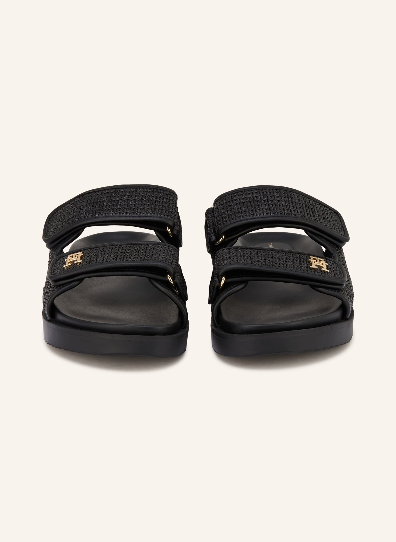 TOMMY HILFIGER Pantoletten: SCHWARZ