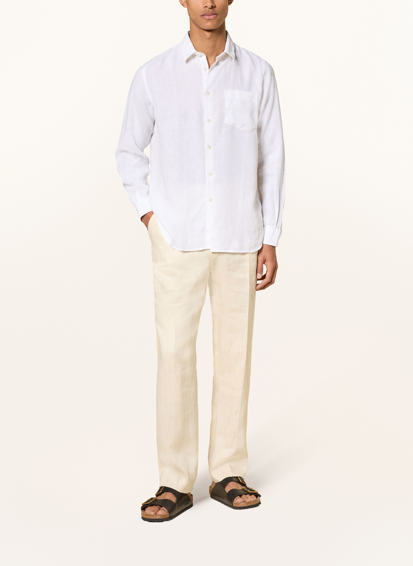 VILEBREQUIN Leinenhemd CAROUBIS Comfort Fit: WEISS