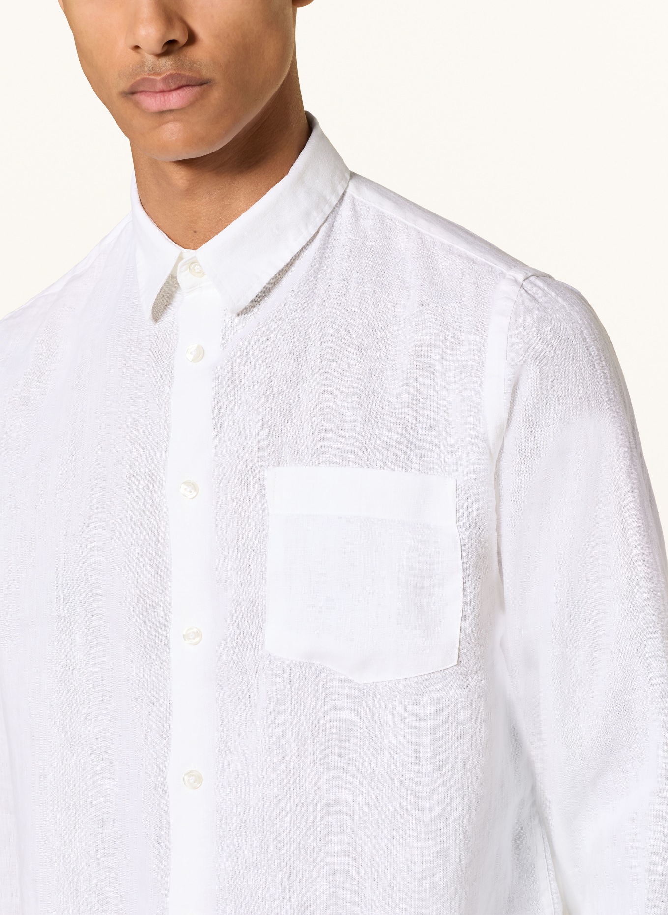 VILEBREQUIN Leinenhemd CAROUBIS Comfort Fit: WEISS