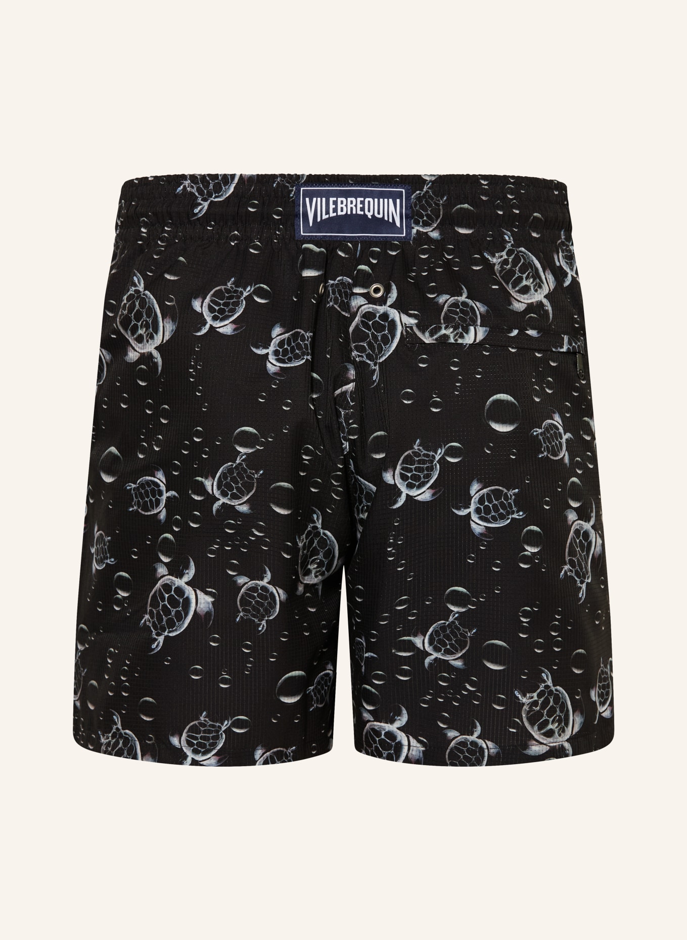 VILEBREQUIN MAHINA Swim Shorts: BLACK / LIGHT GRAY