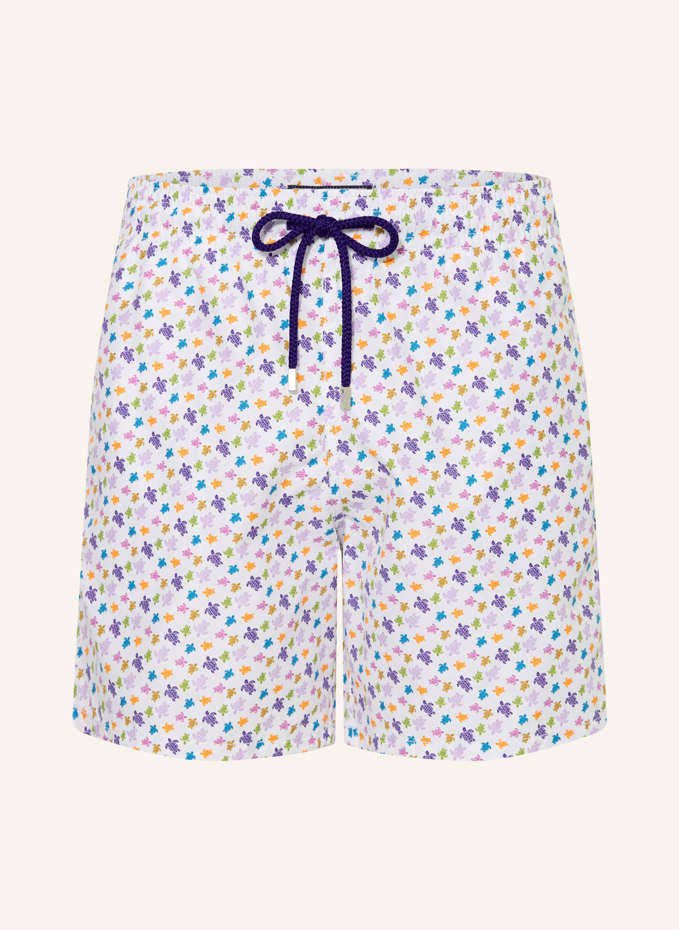 VILEBREQUIN MOOREA Swim Shorts: WHITE / ORANGE / BLUE