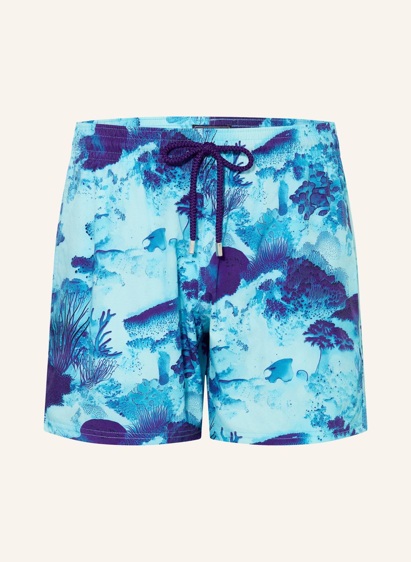 VILEBREQUIN Badeshorts CORAL REEF: TÜRKIS / DUNKELLILA / BLAU