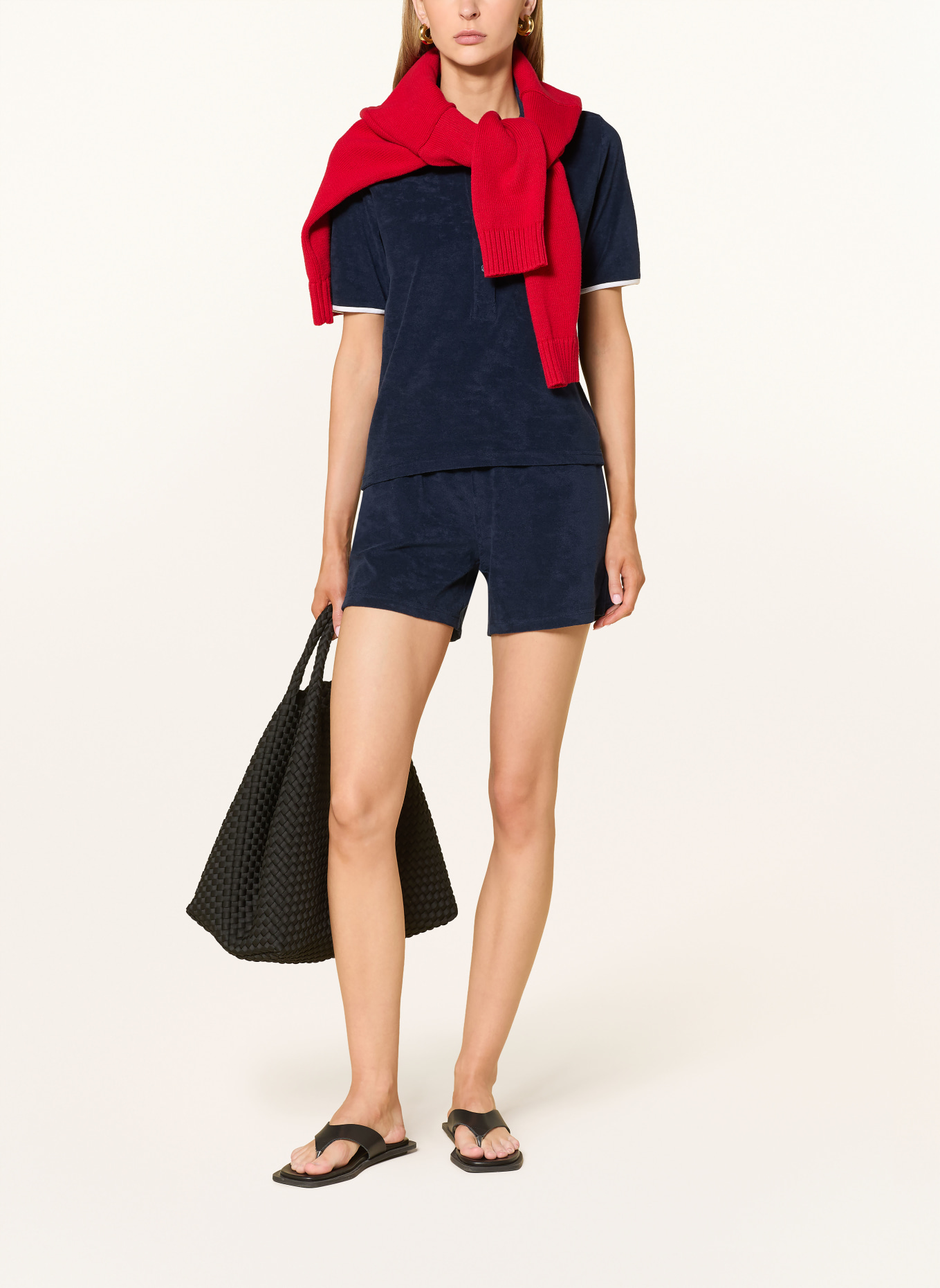 VILEBREQUIN Short en tissu éponge LIONA: BLEU FONCÉ