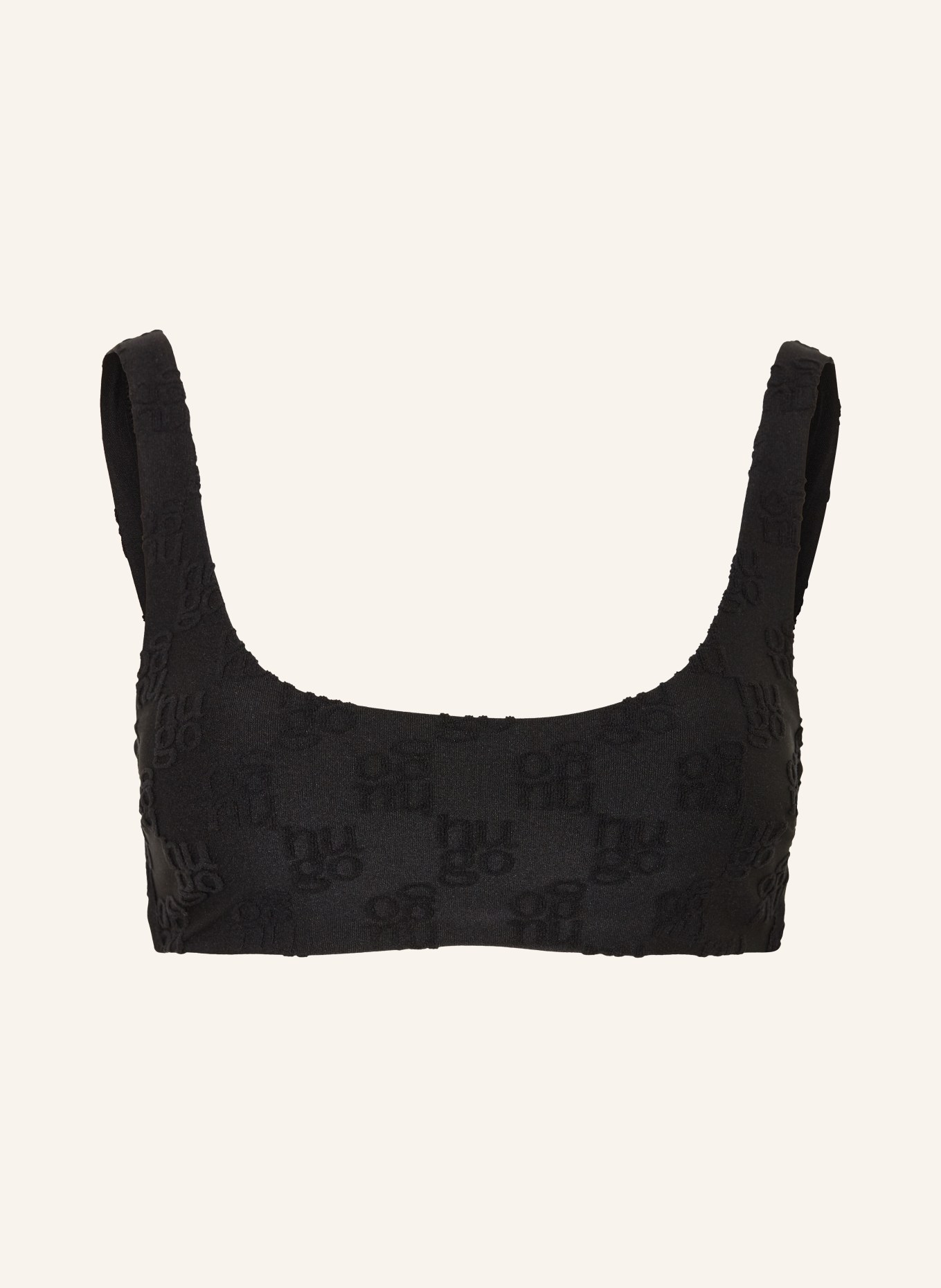 HUGO TERRY Bralette Bikini Top: BLACK