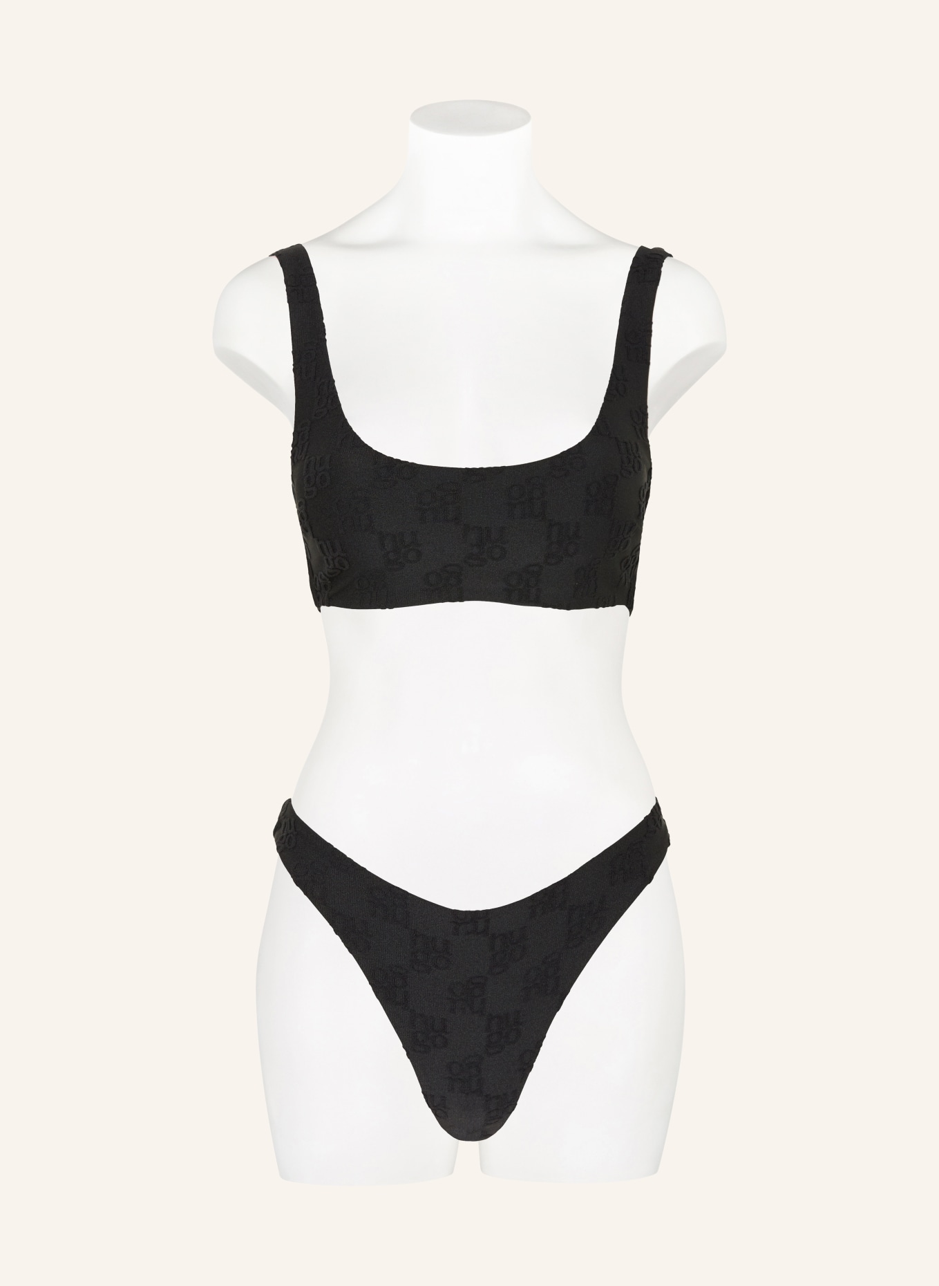 HUGO TERRY Bralette Bikini Top: BLACK