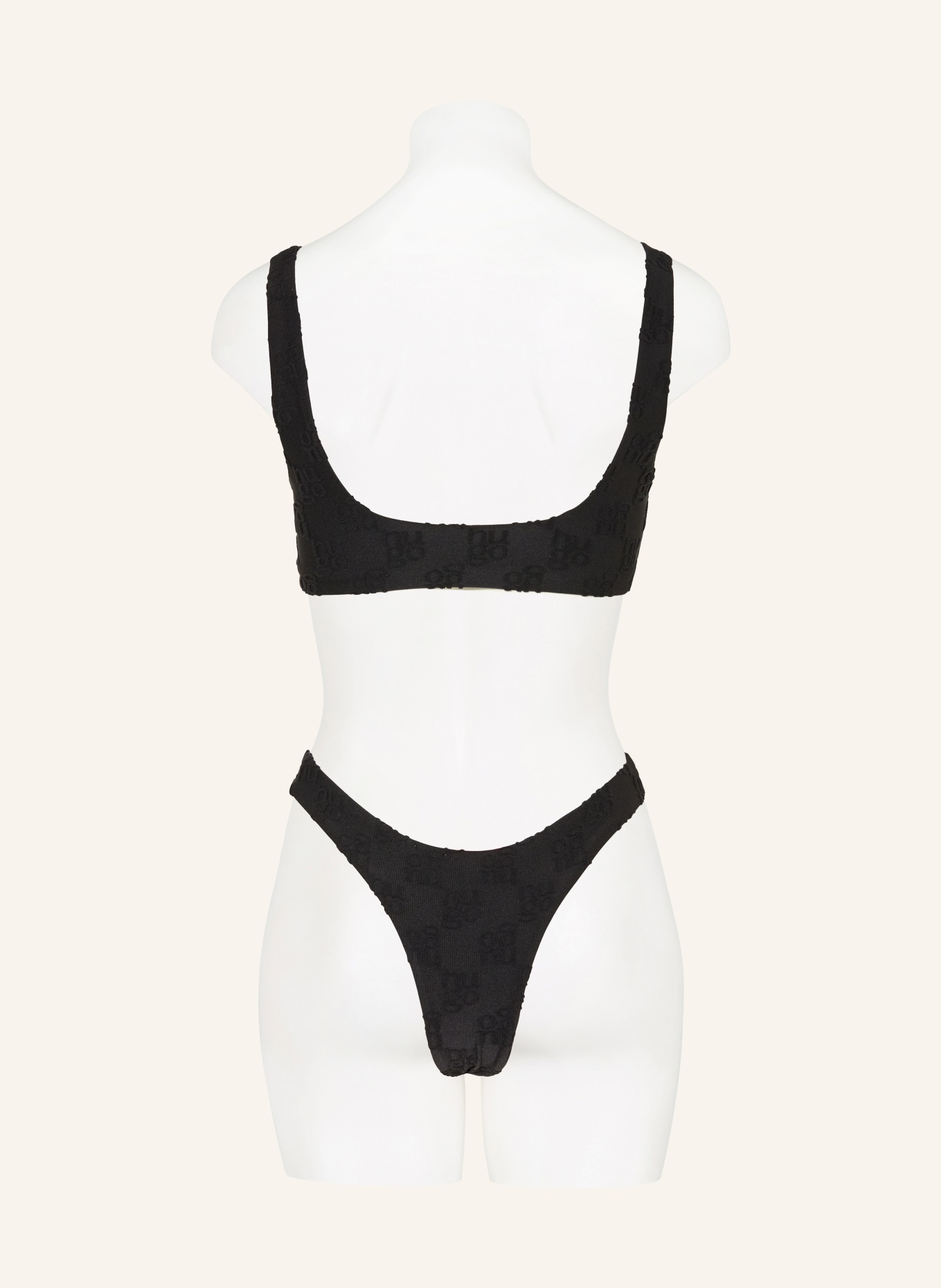 HUGO TERRY Bralette Bikini Top: BLACK