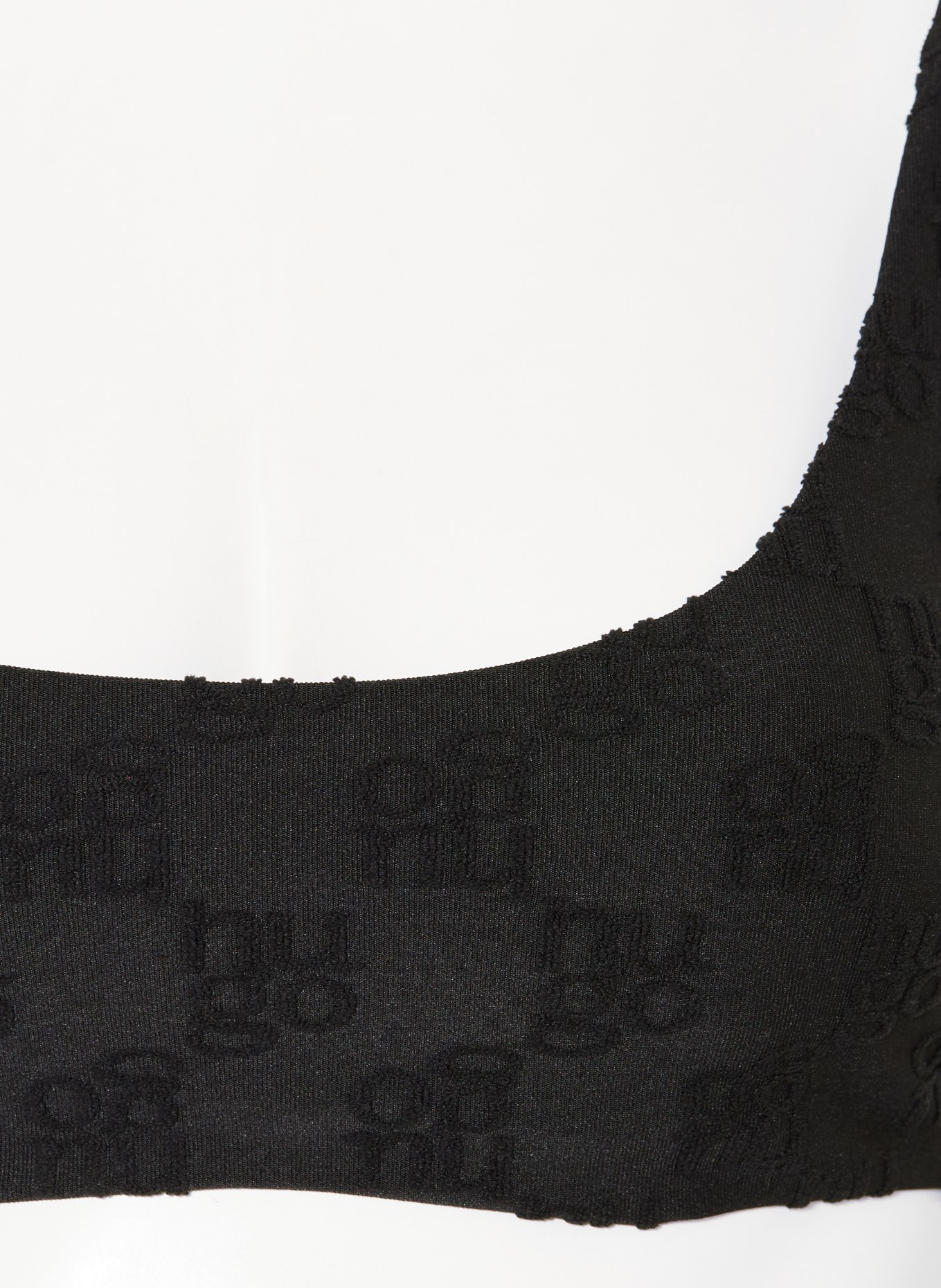 HUGO TERRY Bralette Bikini Top: BLACK