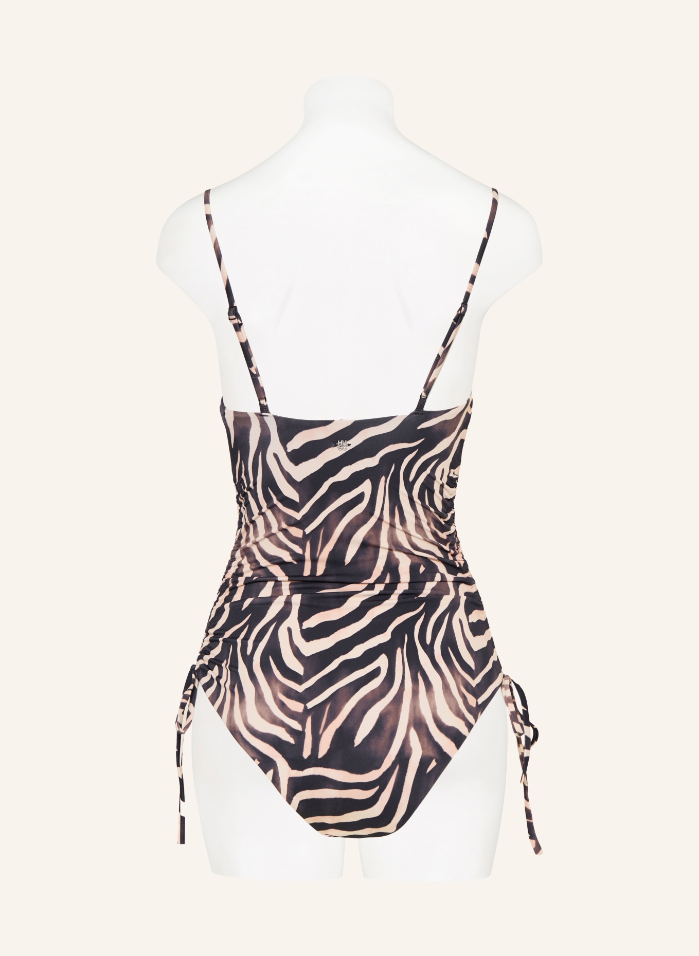 HUGO Maillot de bain FANCY: NOIR / ROSE CLAIR