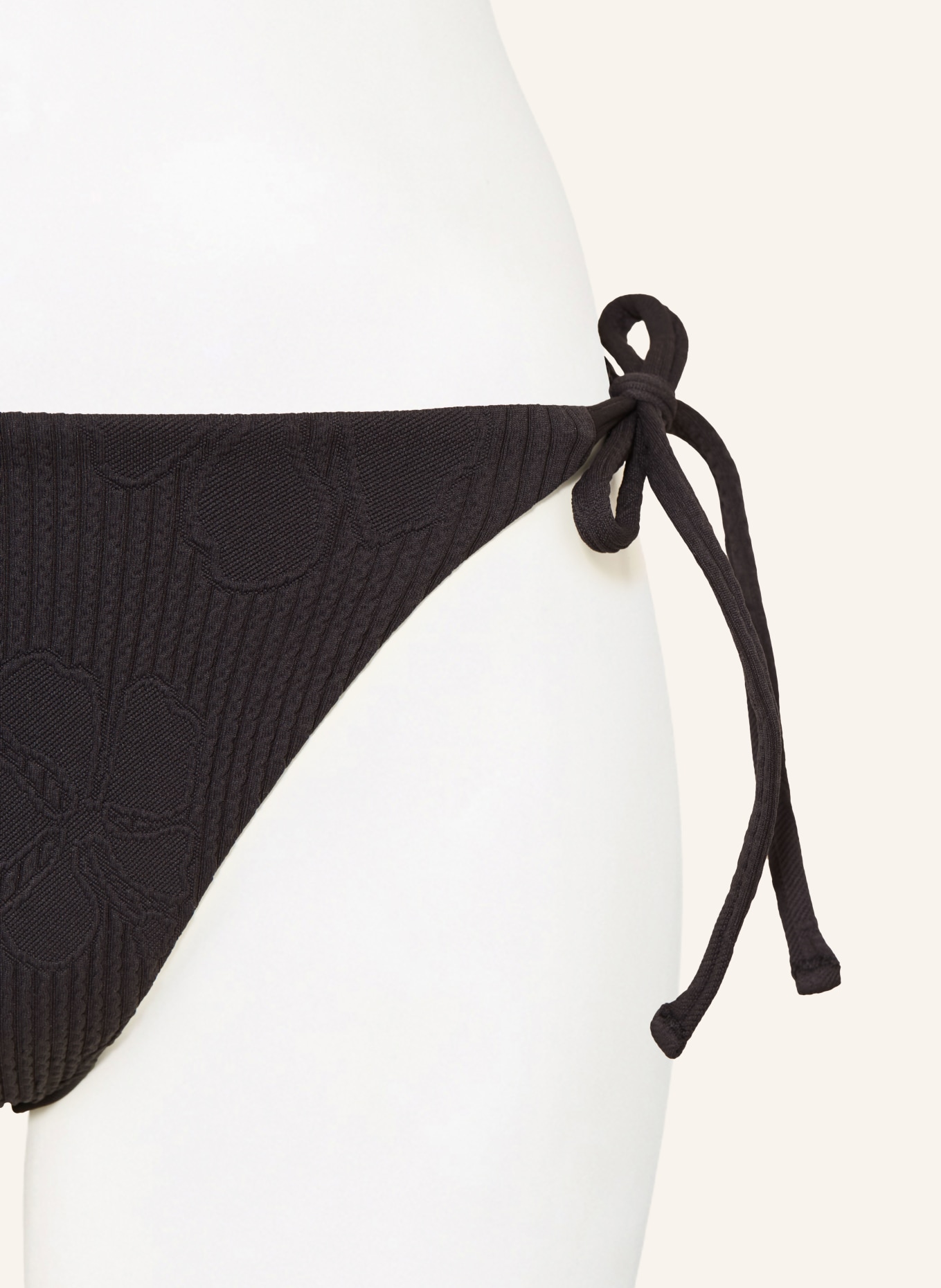 HUGO Triangel-Bikini-Hose TROPI: SCHWARZ