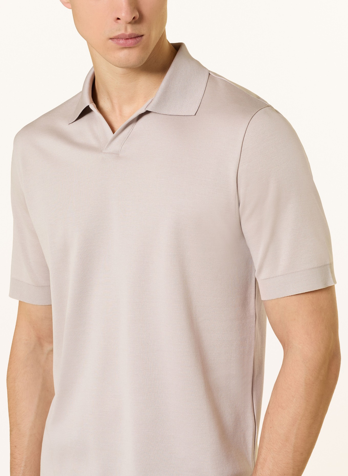 HERNO Knit polo shirt: LIGHT GRAY