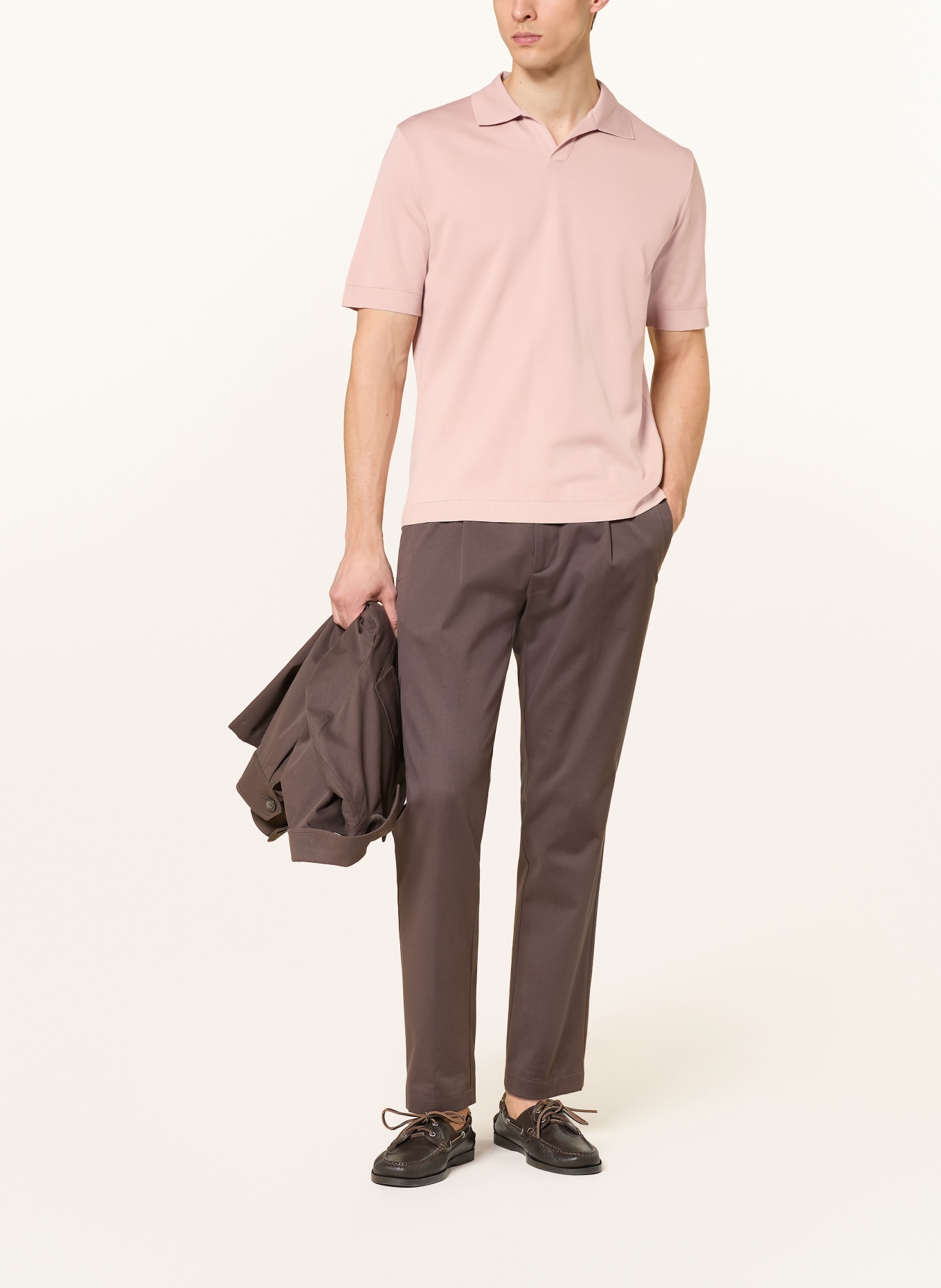 HERNO Knit polo shirt: DUSKY PINK