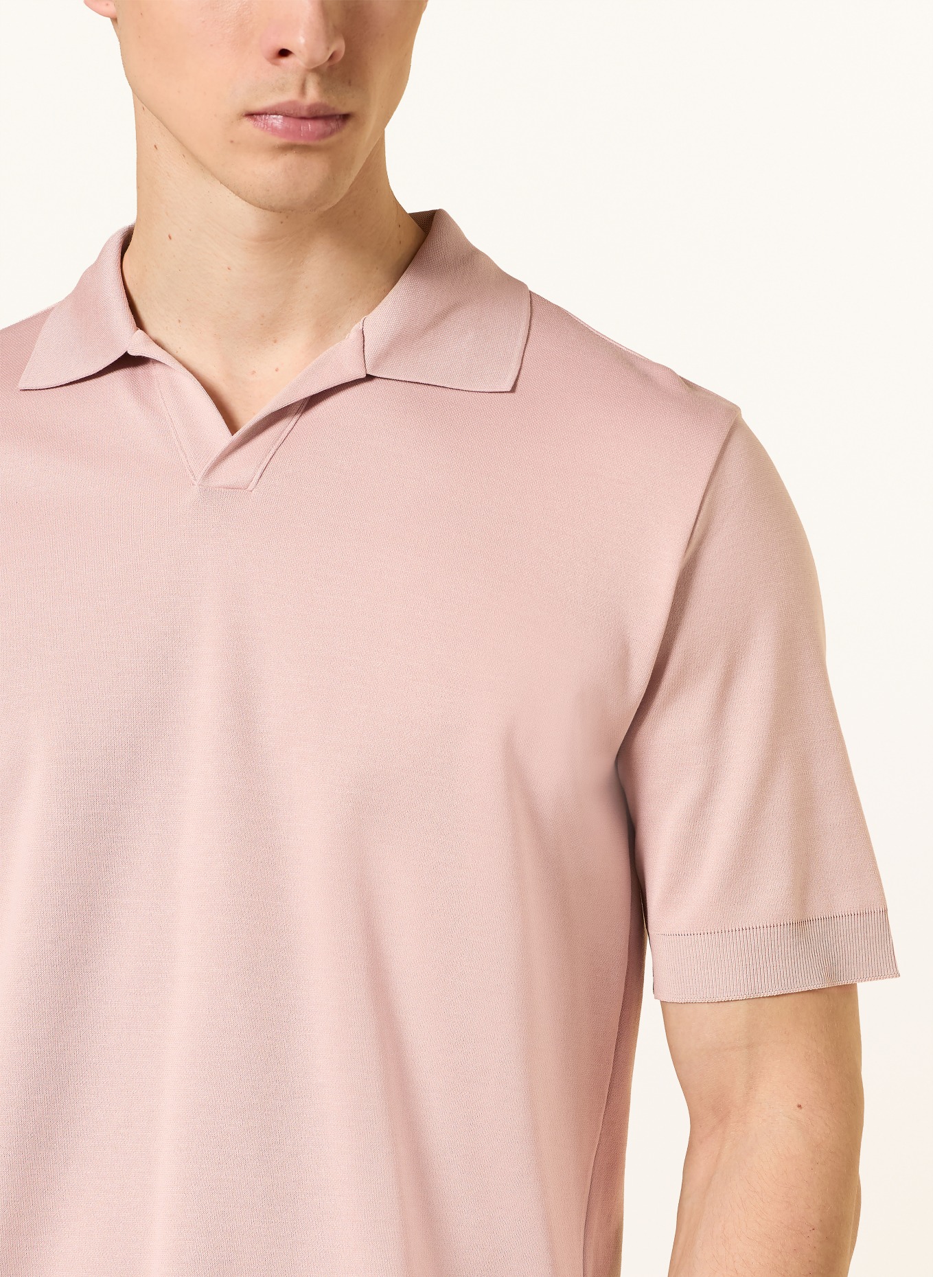 HERNO Knit polo shirt: DUSKY PINK
