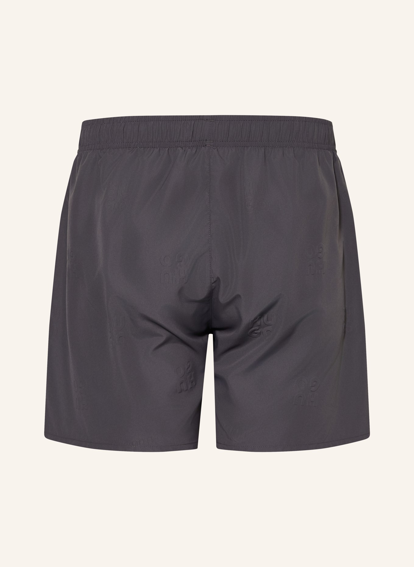 HUGO Badeshorts TONAL LOGO: DUNKELGRAU