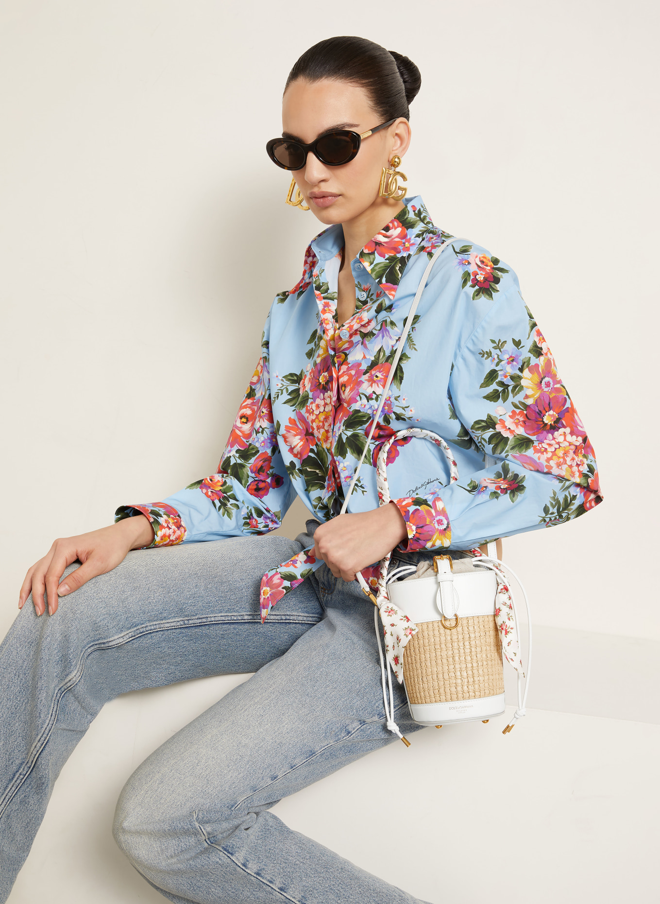 DOLCE & GABBANA Tas CAPRI: CAMEL / GOUD / CRÈME