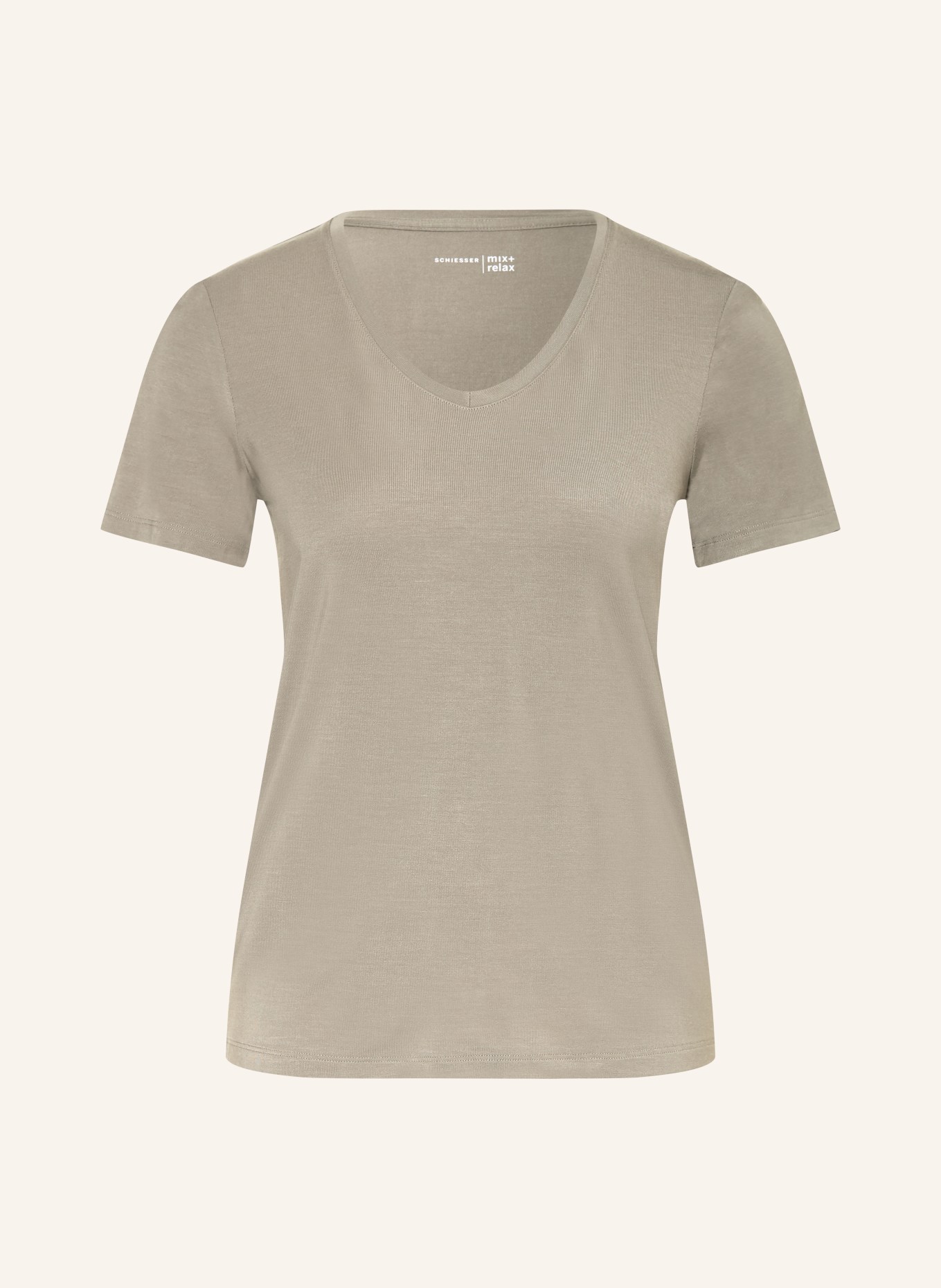 SCHIESSER Schlafshirt MIX+RELAX: KHAKI