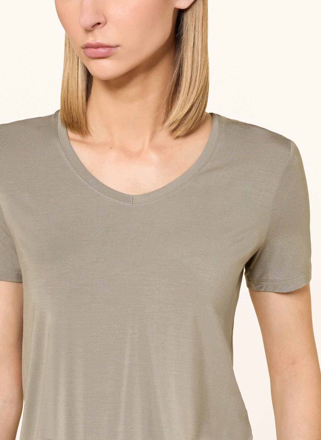 SCHIESSER Schlafshirt MIX+RELAX: KHAKI