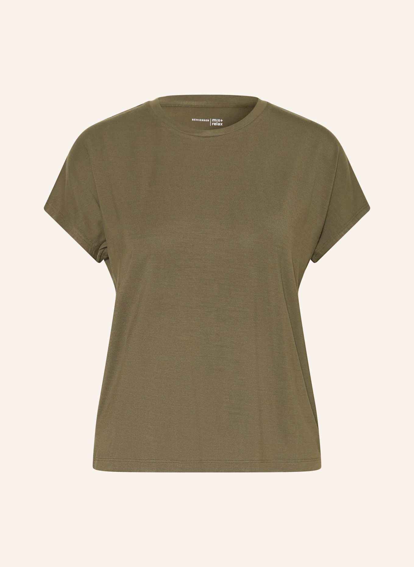 SCHIESSER Schlafshirt: OLIV