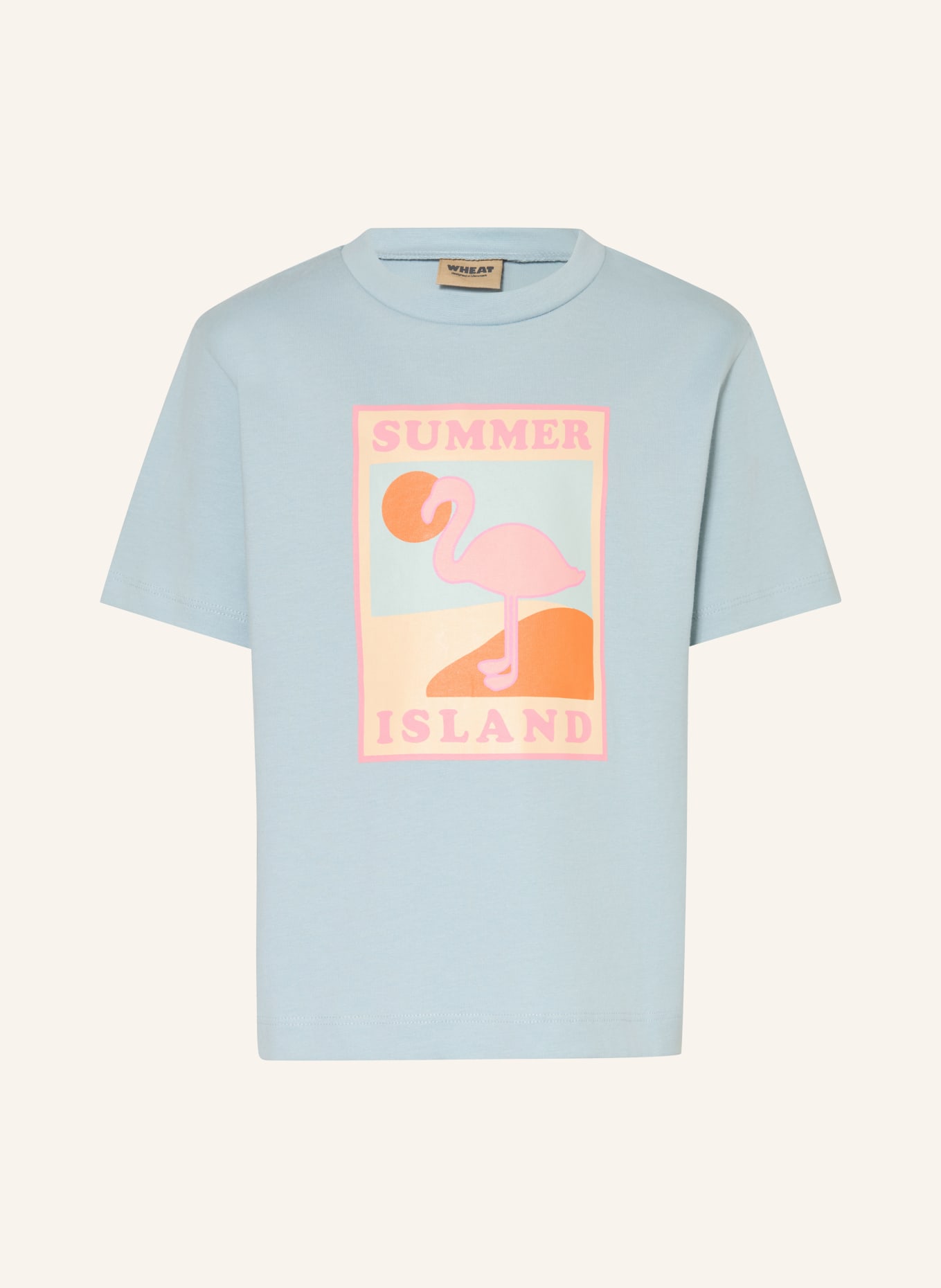 WHEAT T-shirt MIRSA: LICHTBLAUW / ROZE / ORANJE