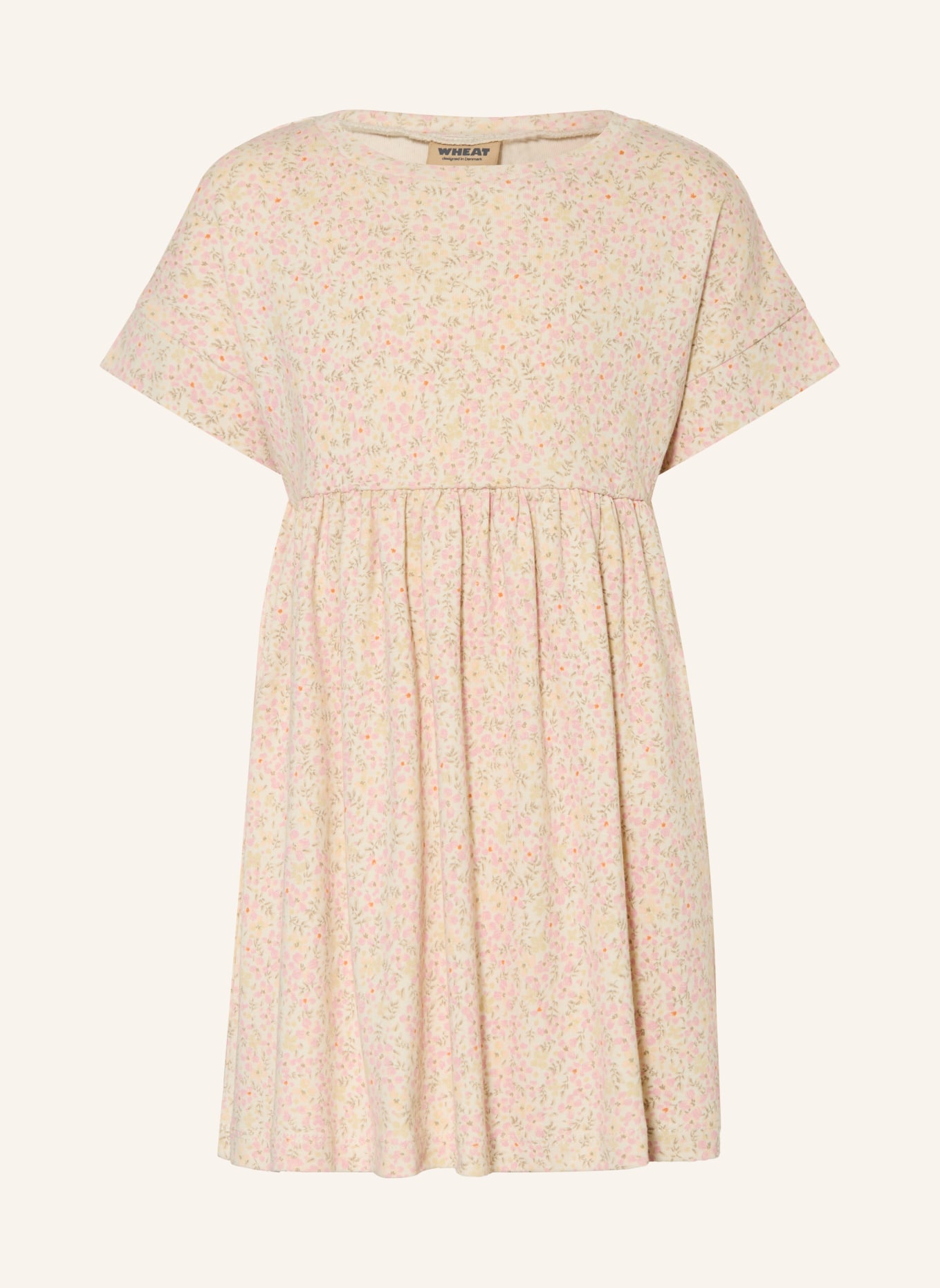 WHEAT Jerseykleid EMILIE: ROSA / BEIGE / CREME