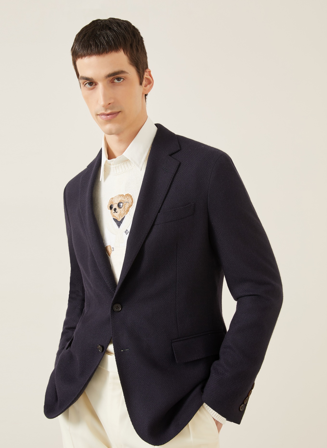 RALPH LAUREN PURPLE LABEL Cashmere-Sakko Slim Fit: DUNKELBLAU