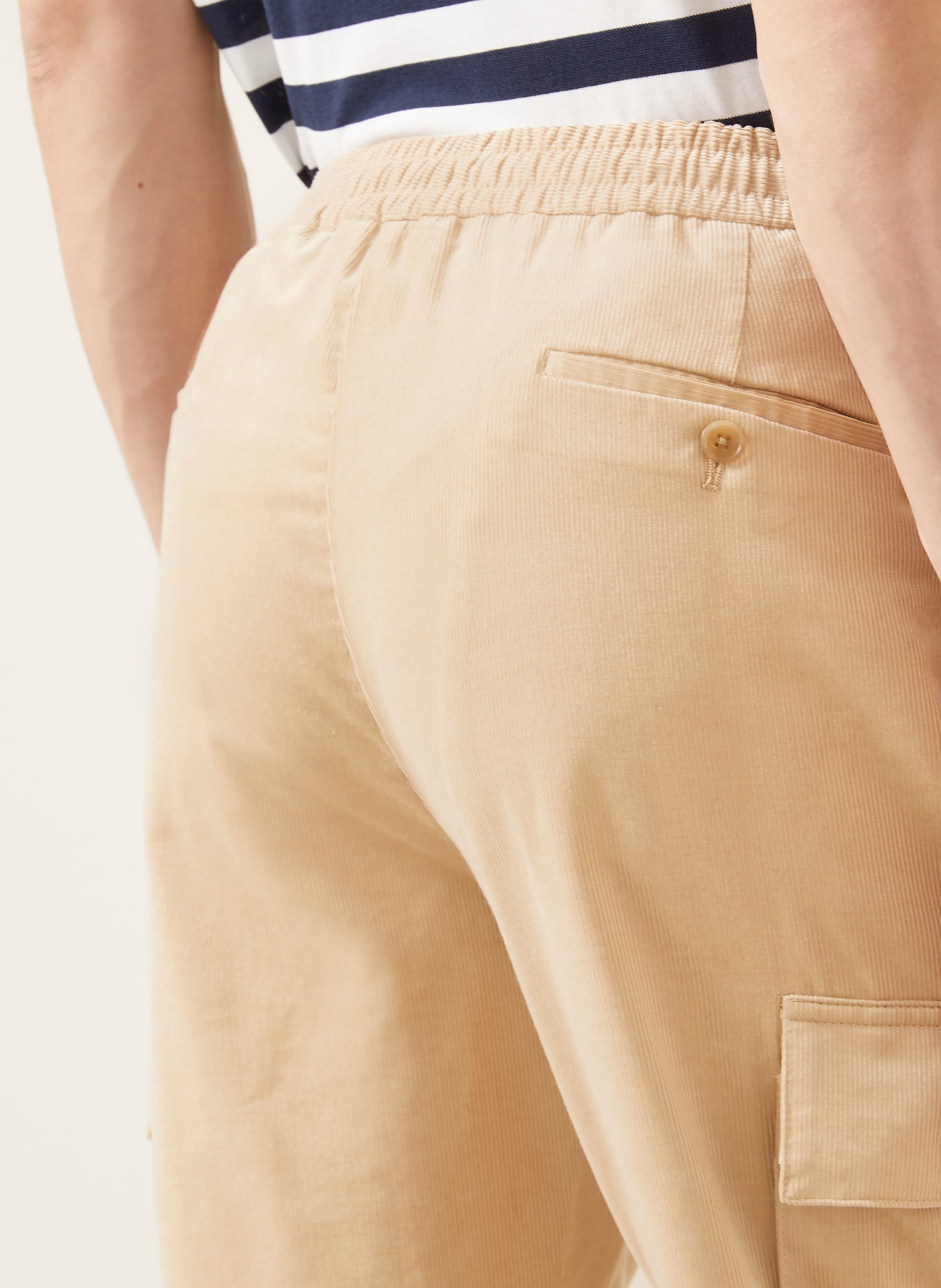 RALPH LAUREN PURPLE LABEL Cargohose Slim Fit aus Cord: HELLBRAUN