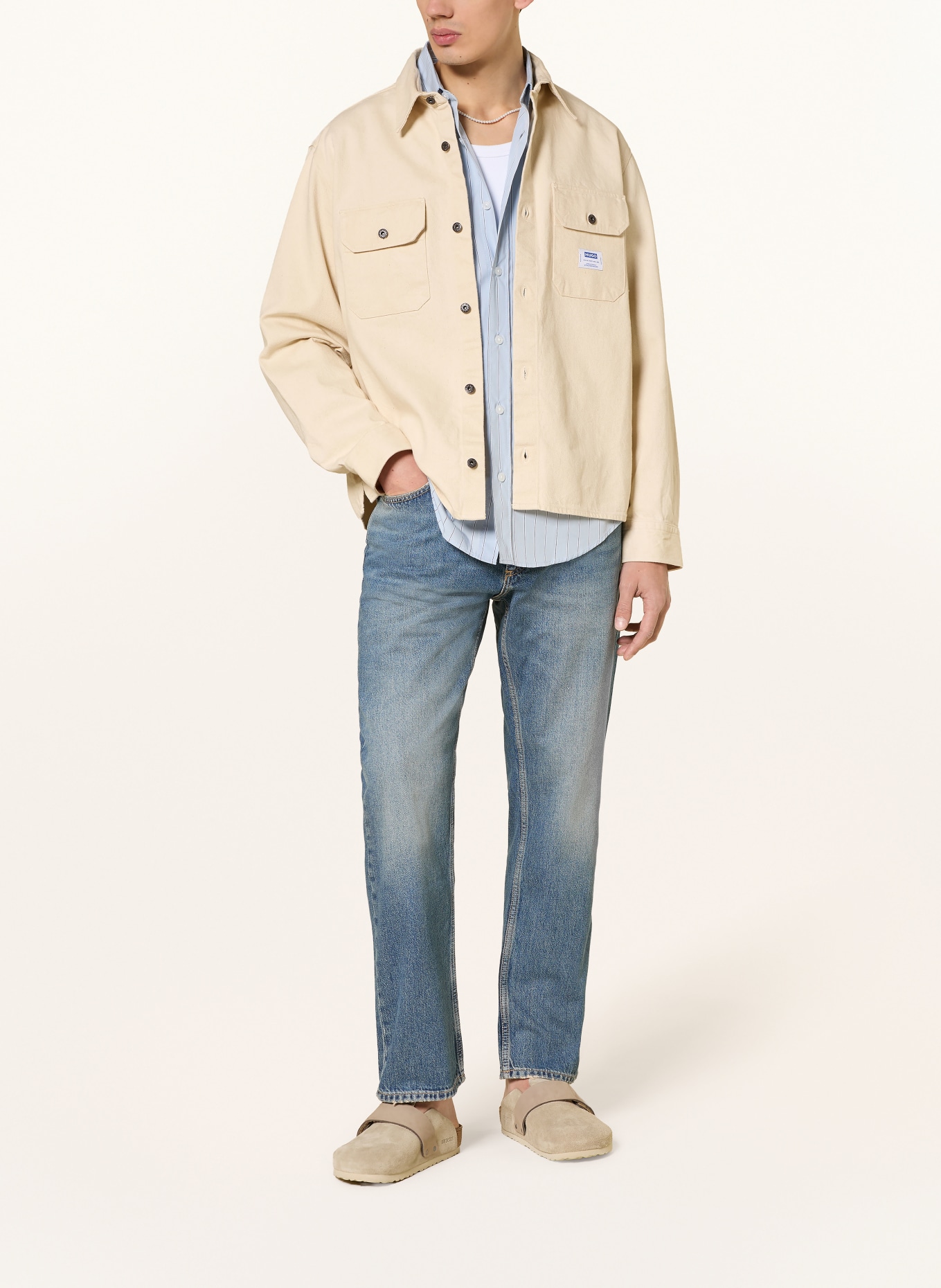 HUGO JONAH Straight-Fit Jeans: 435 BRIGHT BLUE