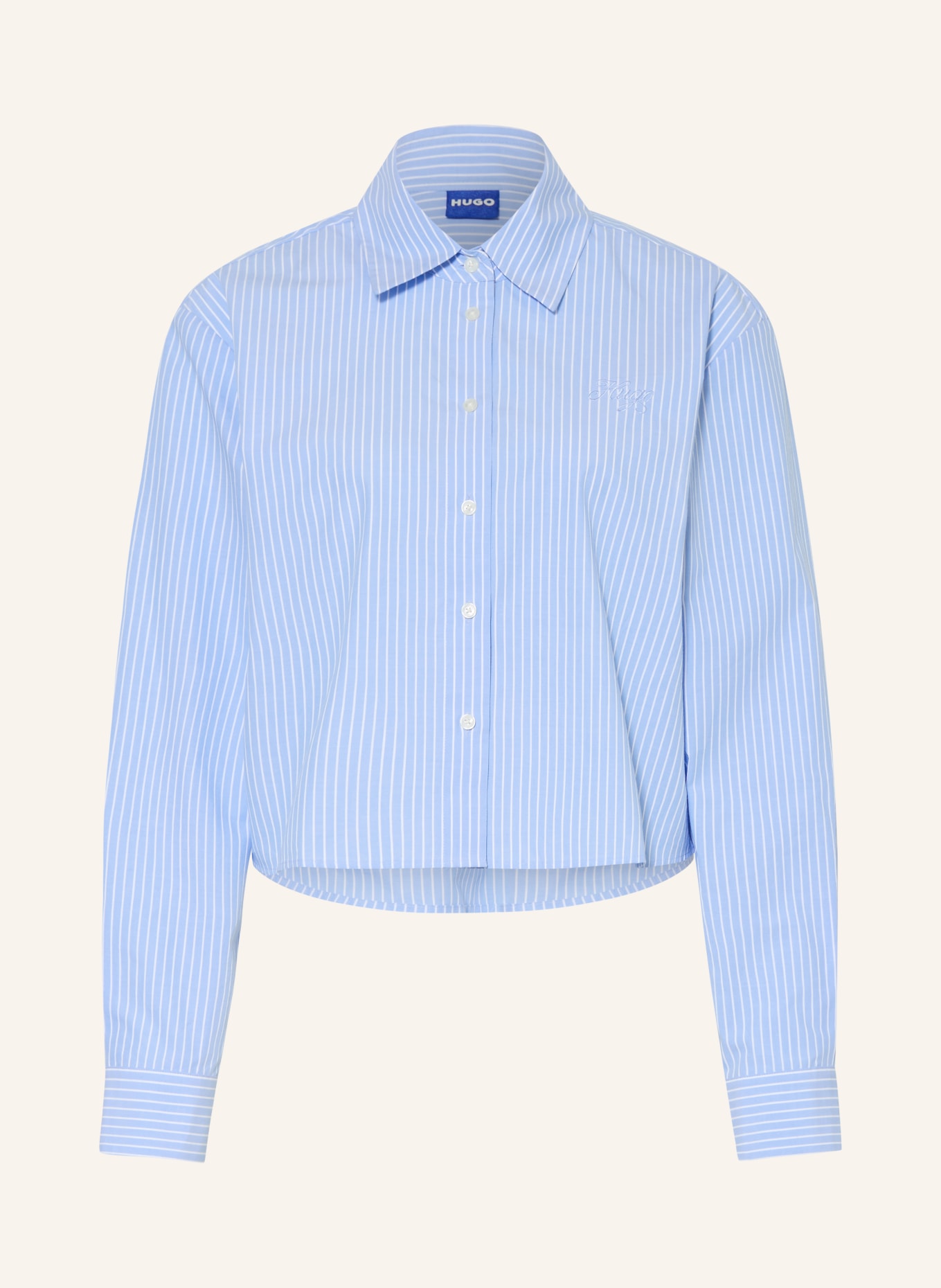 HUGO Hemdbluse EPIC: HELLBLAU / WEISS