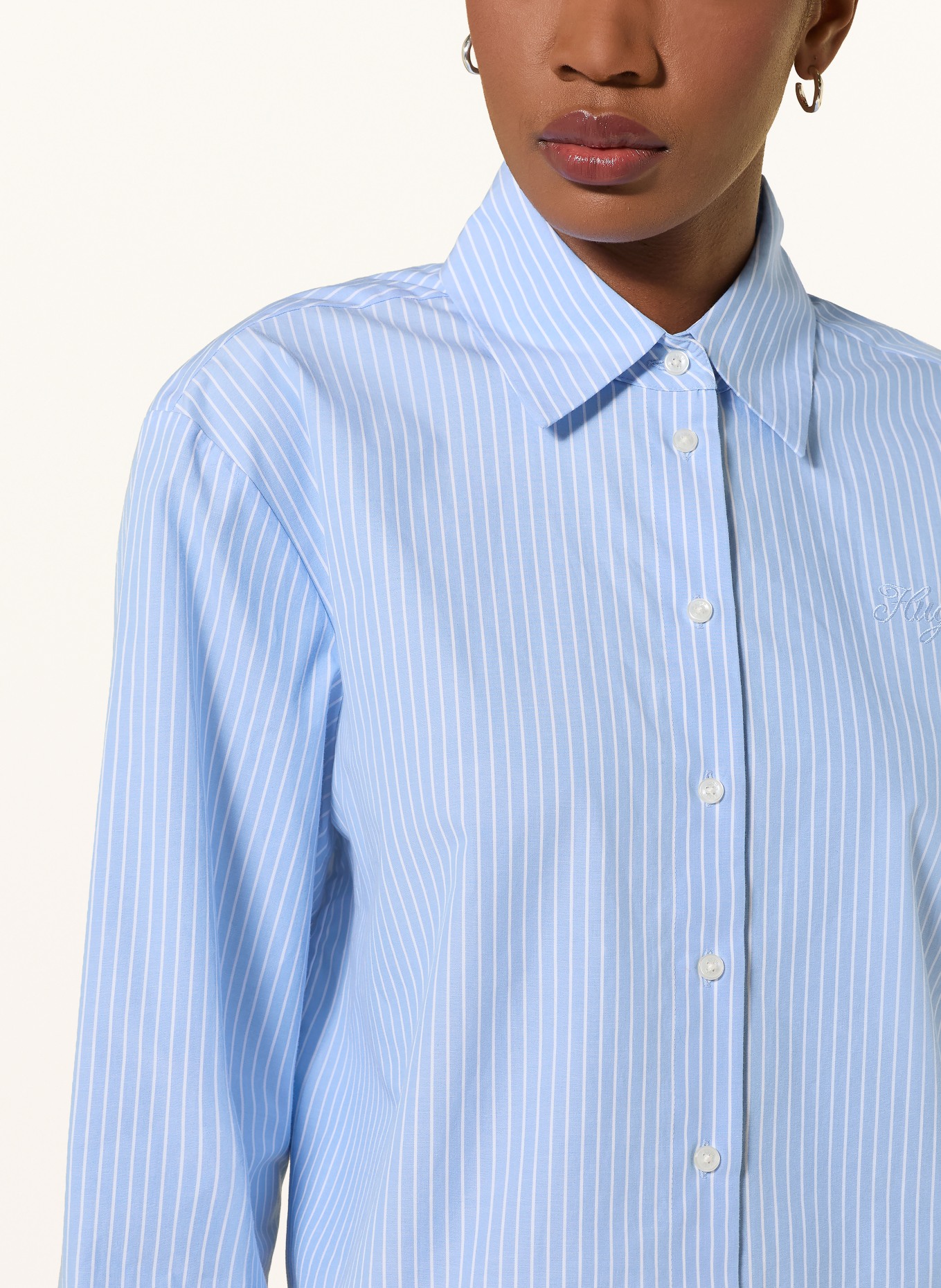 HUGO Hemdbluse EPIC: HELLBLAU / WEISS