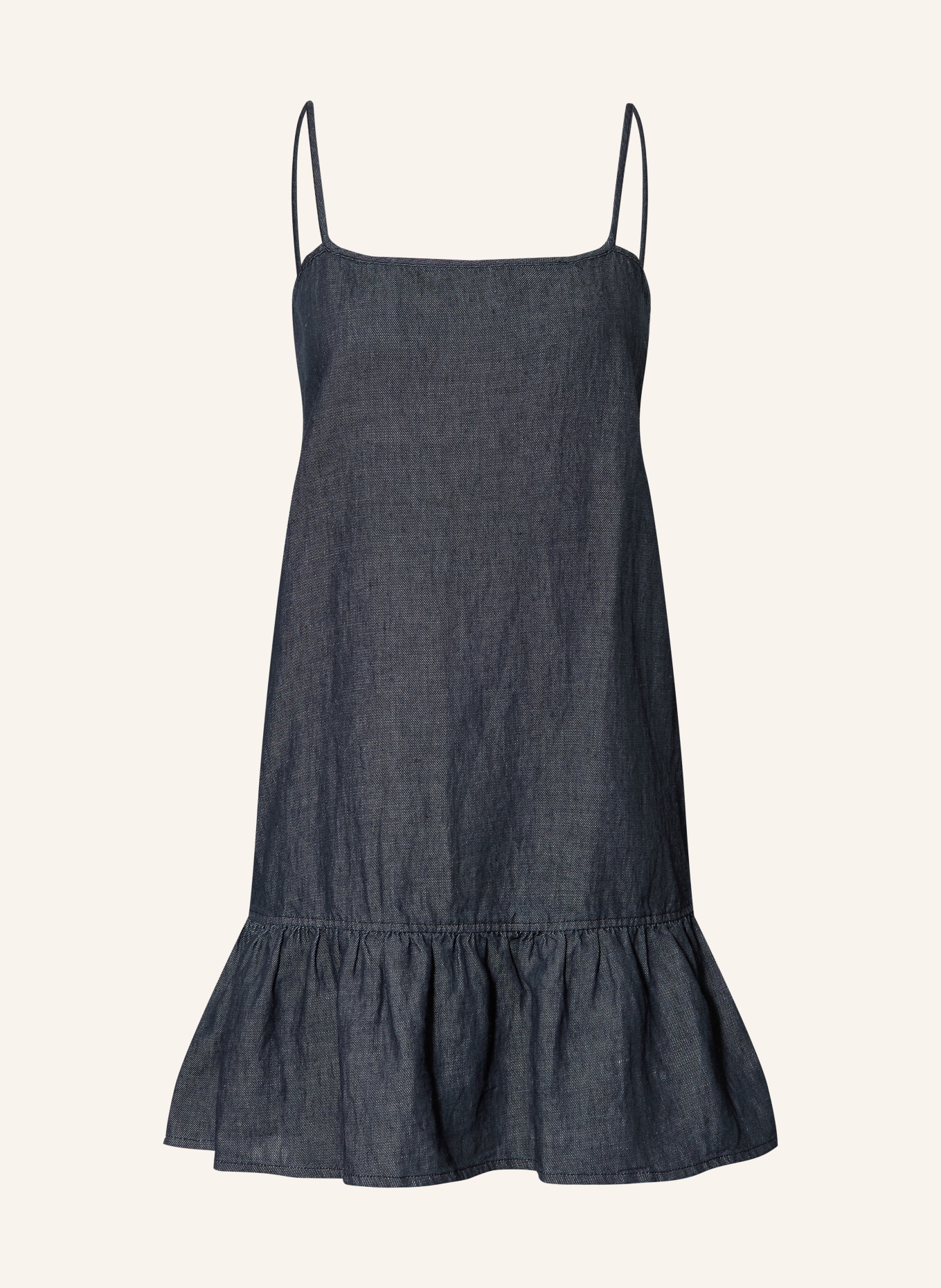 HUGO Jeanskleid KABATI mit Rüschen: DUNKELBLAU