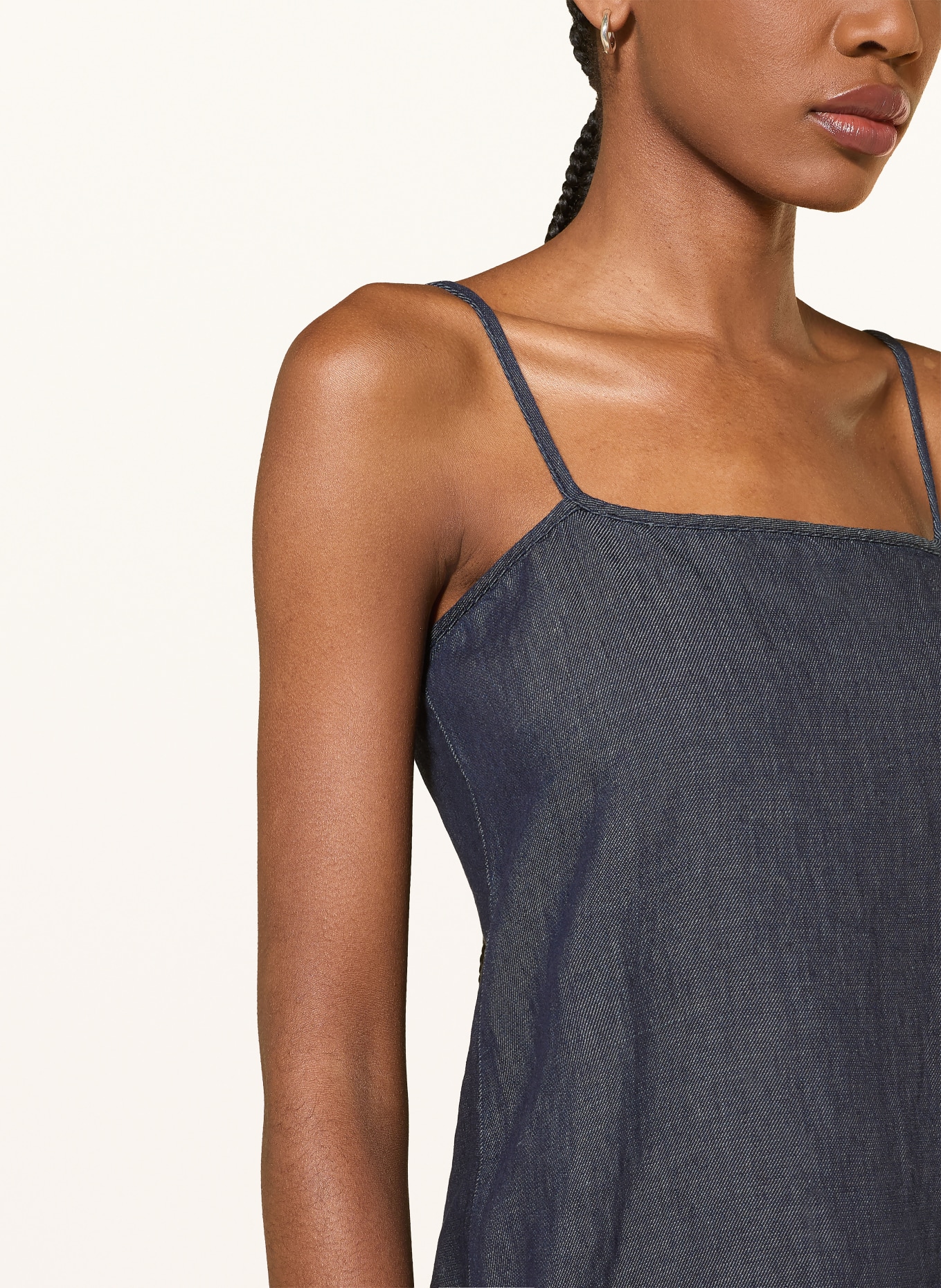 HUGO Jeanskleid KABATI mit Rüschen: DUNKELBLAU