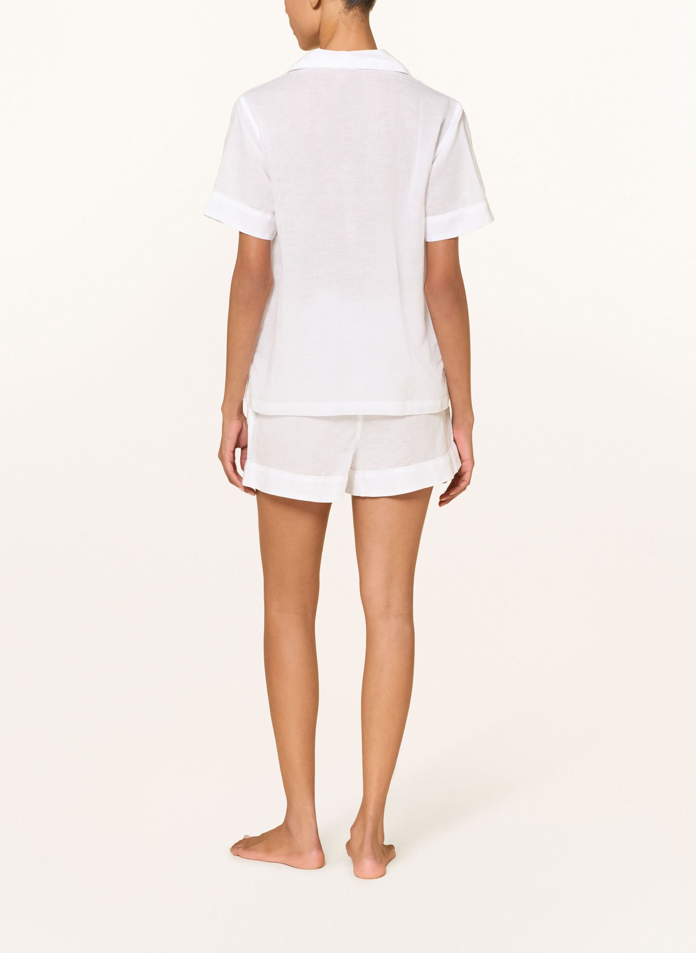 POLO RALPH LAUREN Shorty-Schlafanzug mit Leinen: WEISS