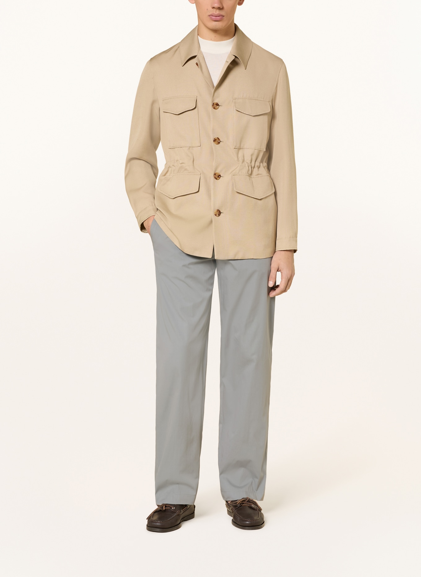 LARDINI Chino Regular Fit: GRAU