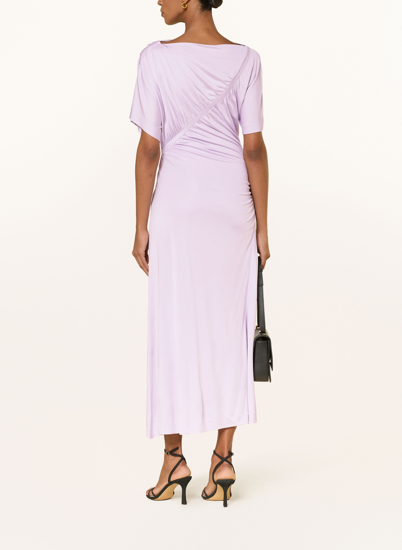 BOSS Satynowa sukienka: JASNOFIOLETOWY