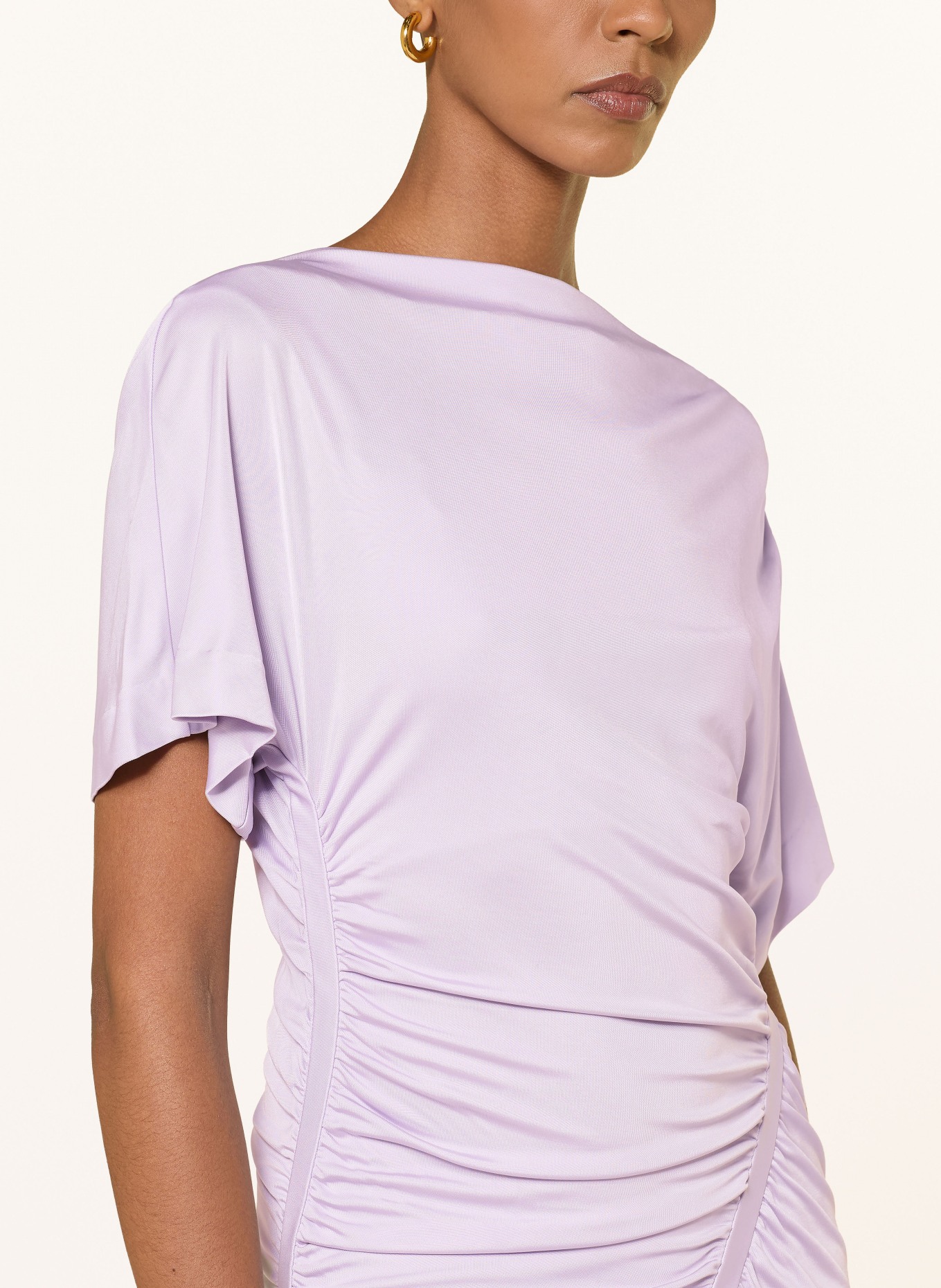 BOSS Satynowa sukienka: JASNOFIOLETOWY