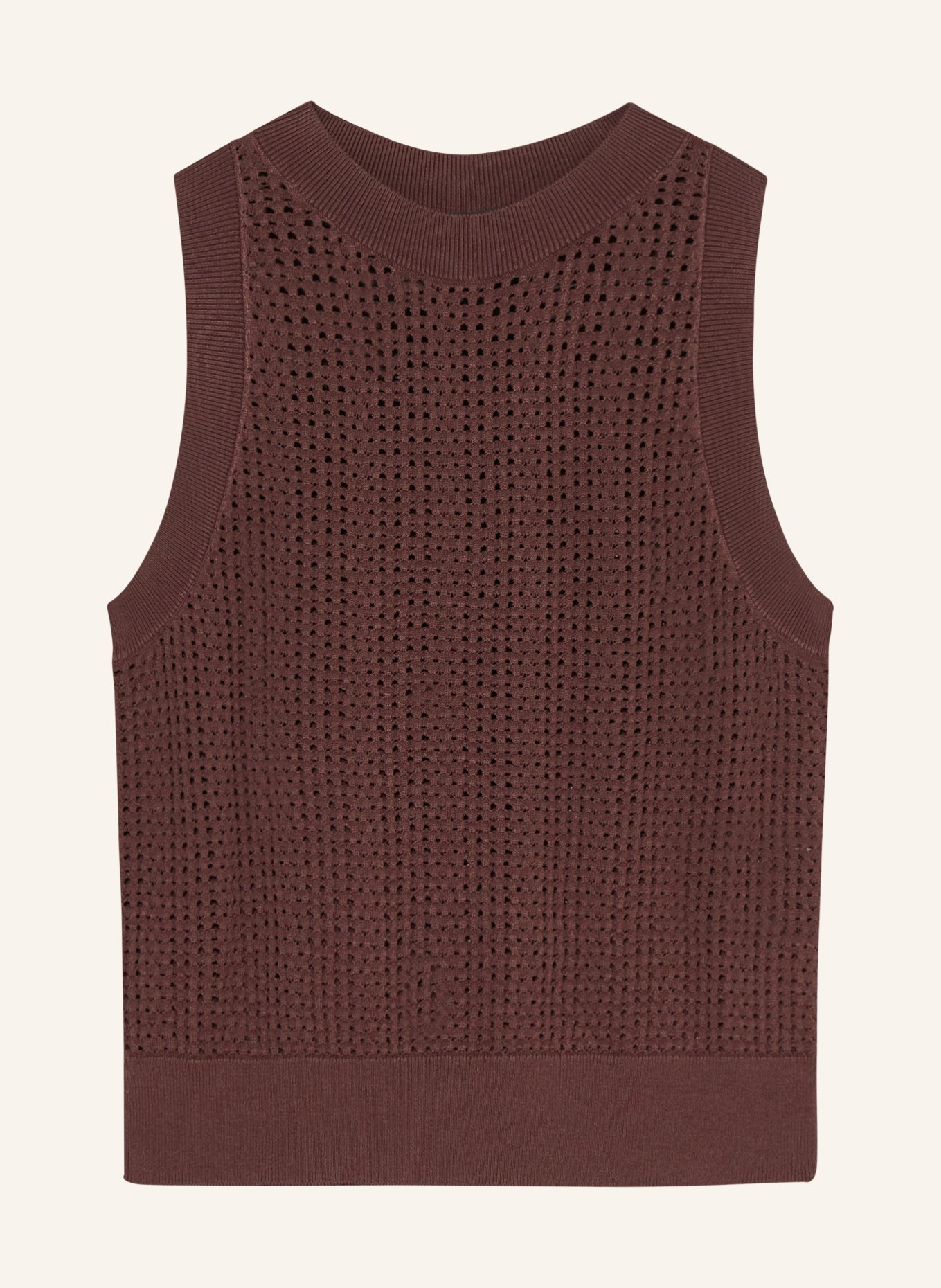 BOSS Stricktop FASSIA: DUNKELBRAUN