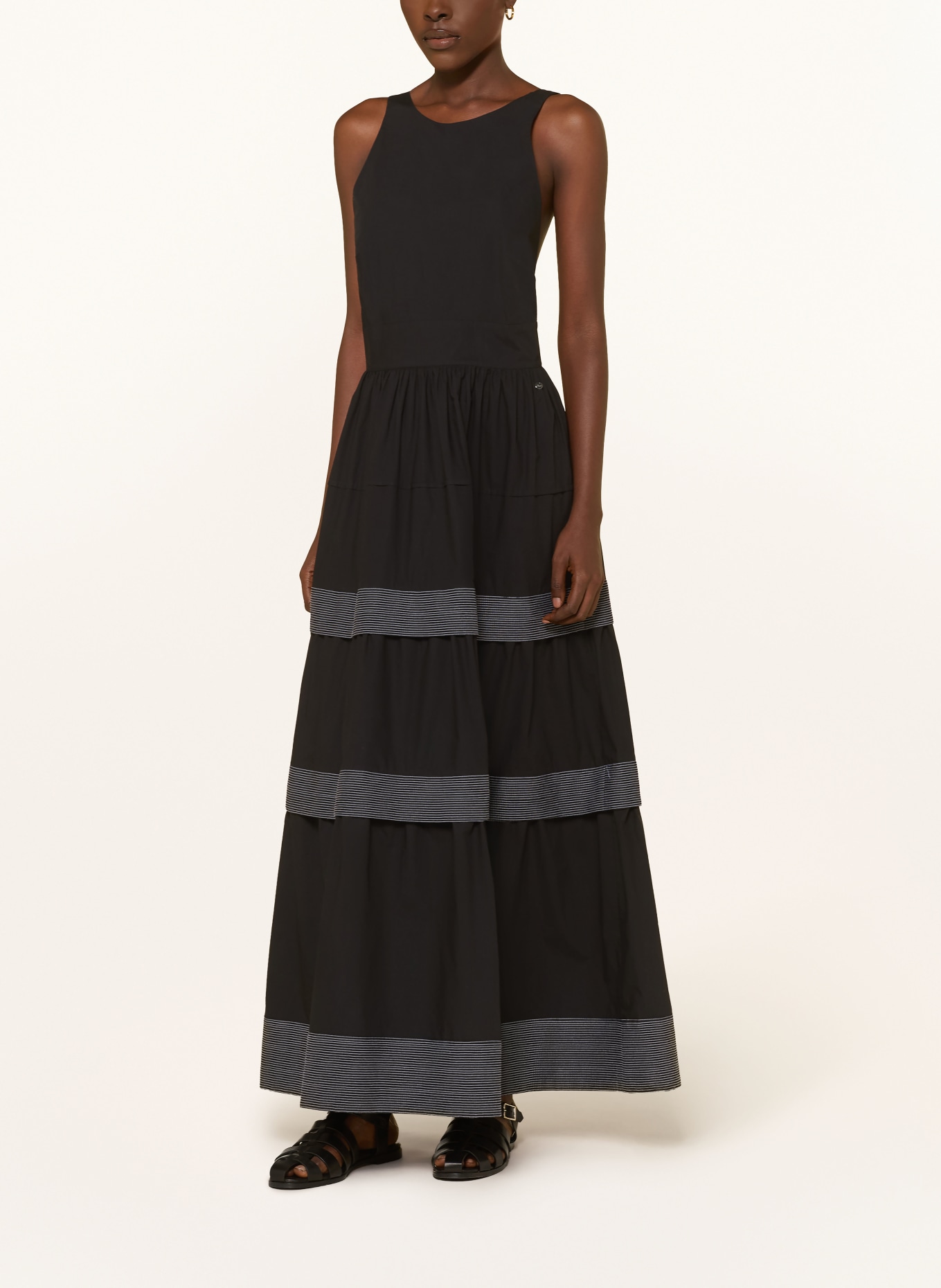 BOSS Kleid DEDIL: SCHWARZ / CREME