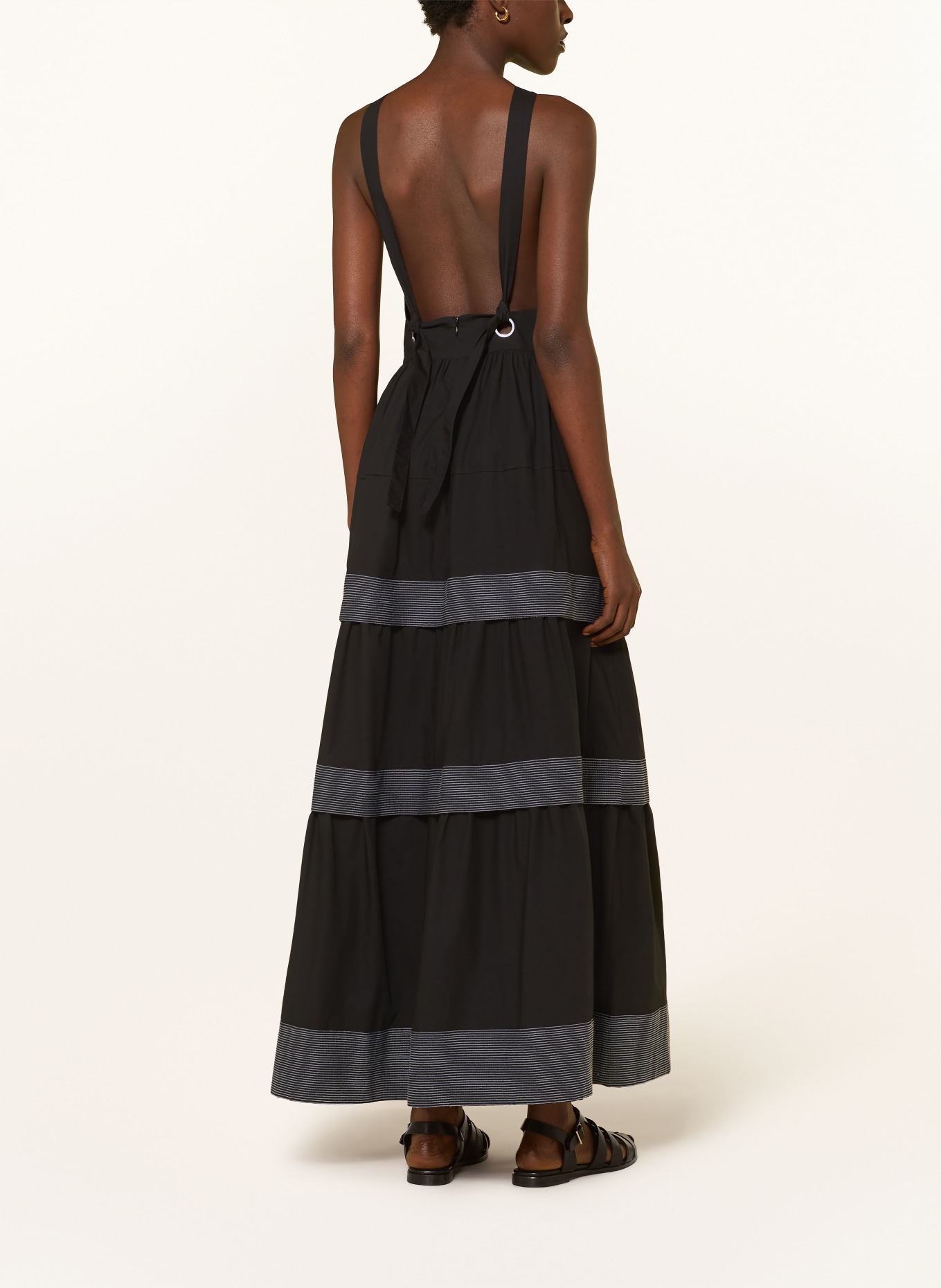 BOSS Kleid DEDIL: SCHWARZ / CREME