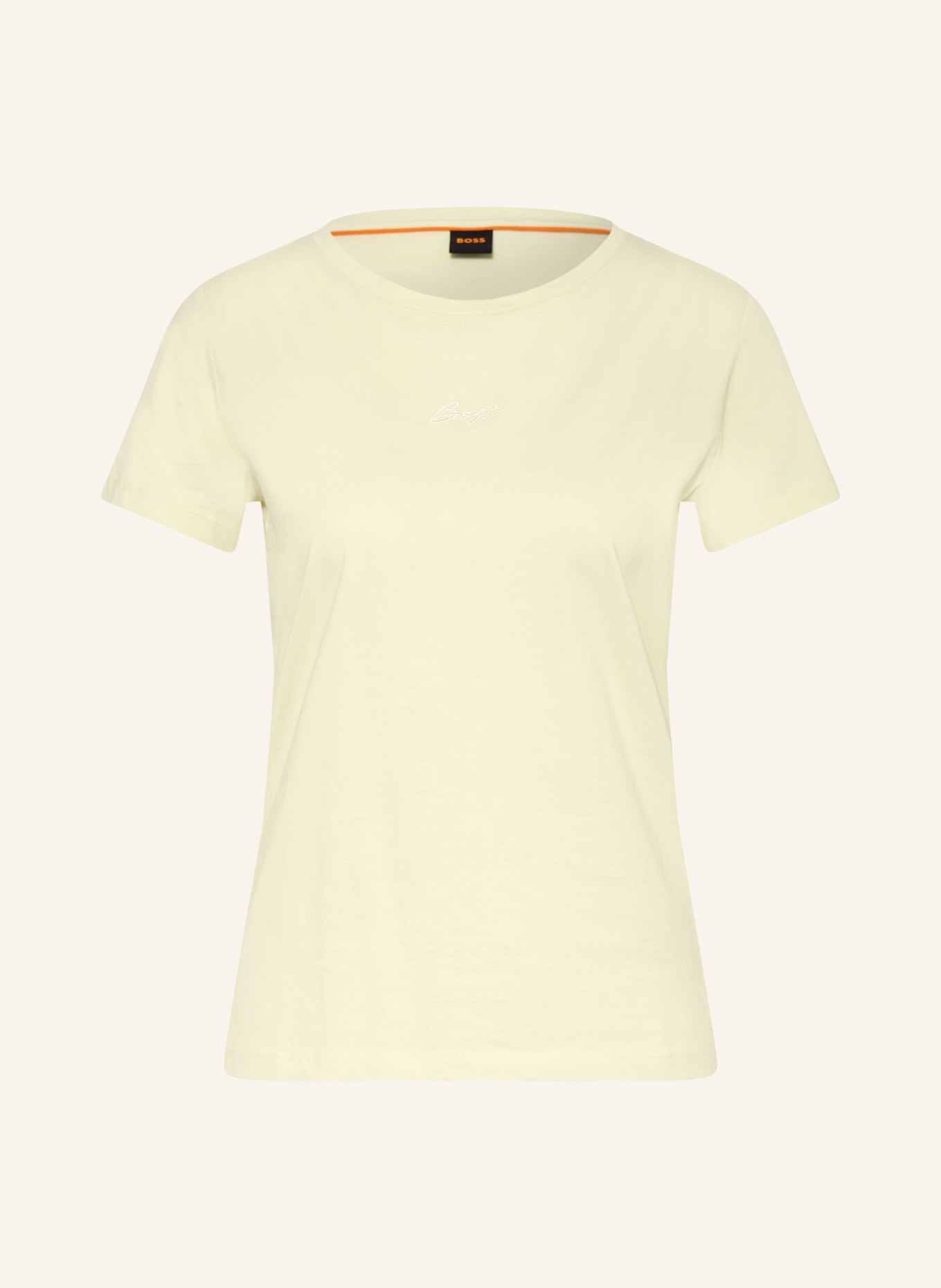 BOSS Tričko ELOVE: TMAVĚ ŽLUTÁ