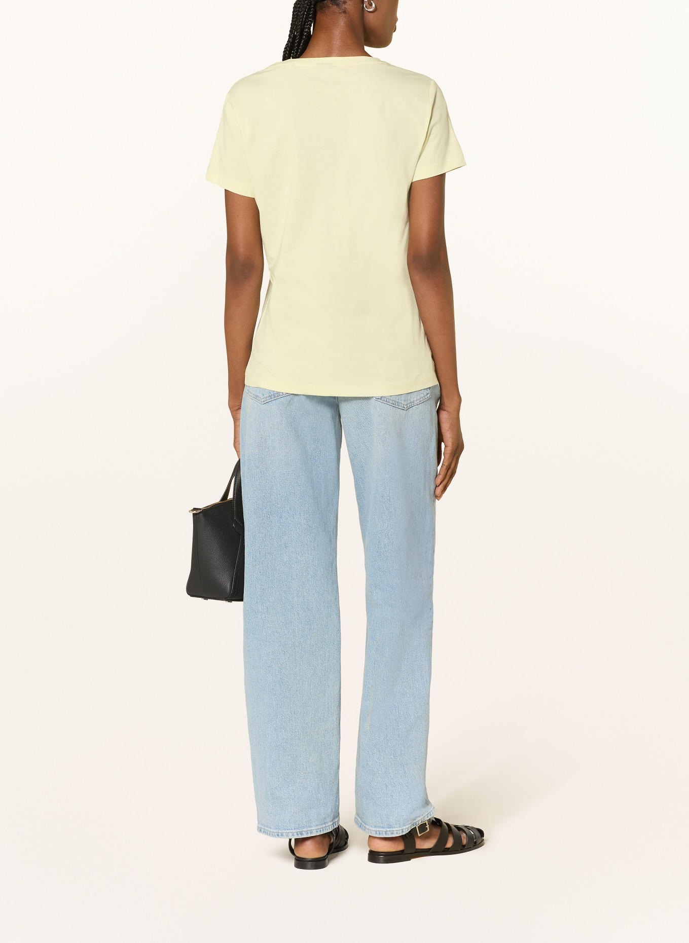 BOSS Tričko ELOVE: TMAVĚ ŽLUTÁ