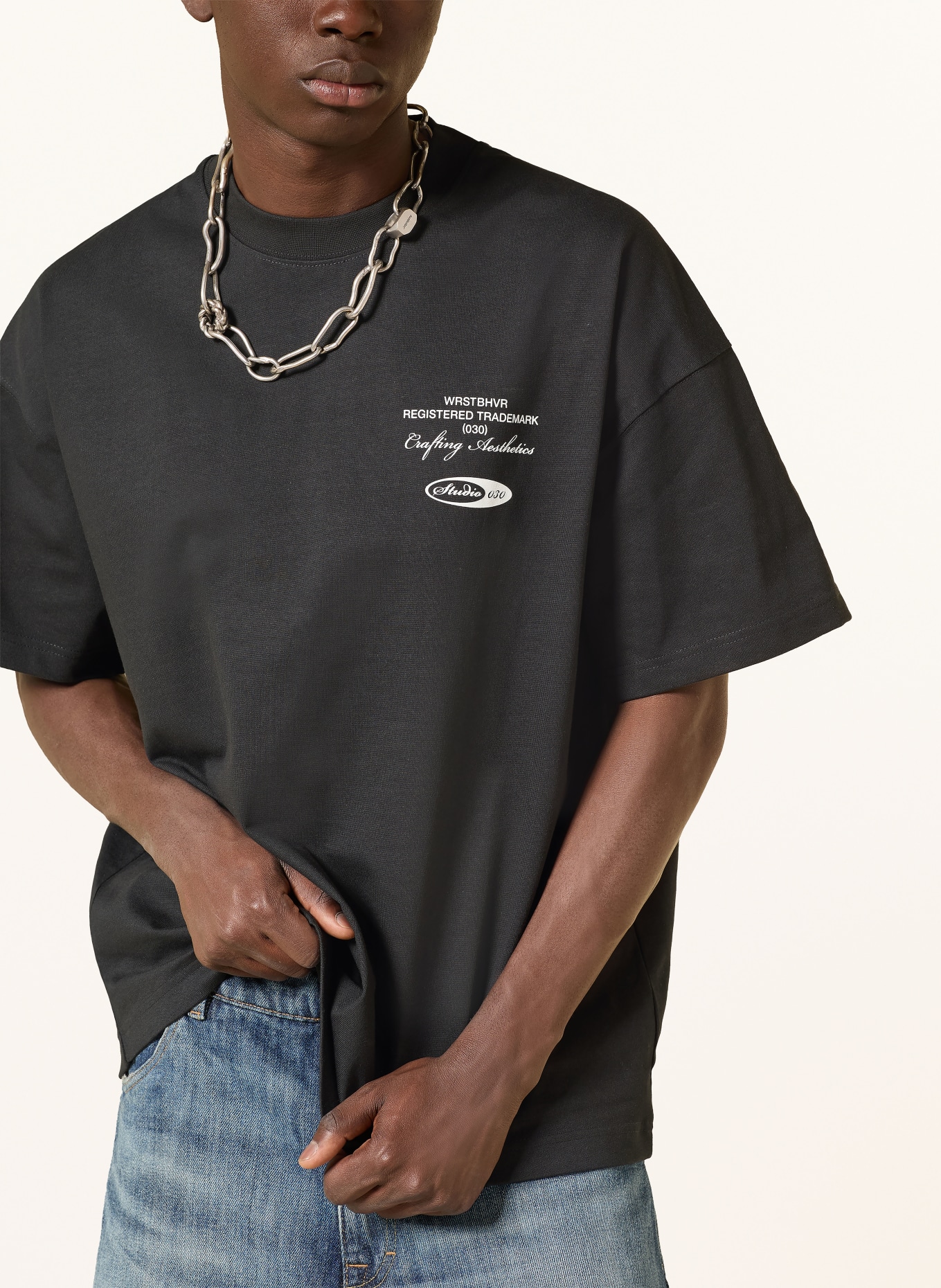 WRSTBHVR T-Shirt STUDIO: SCHWARZ / WEISS