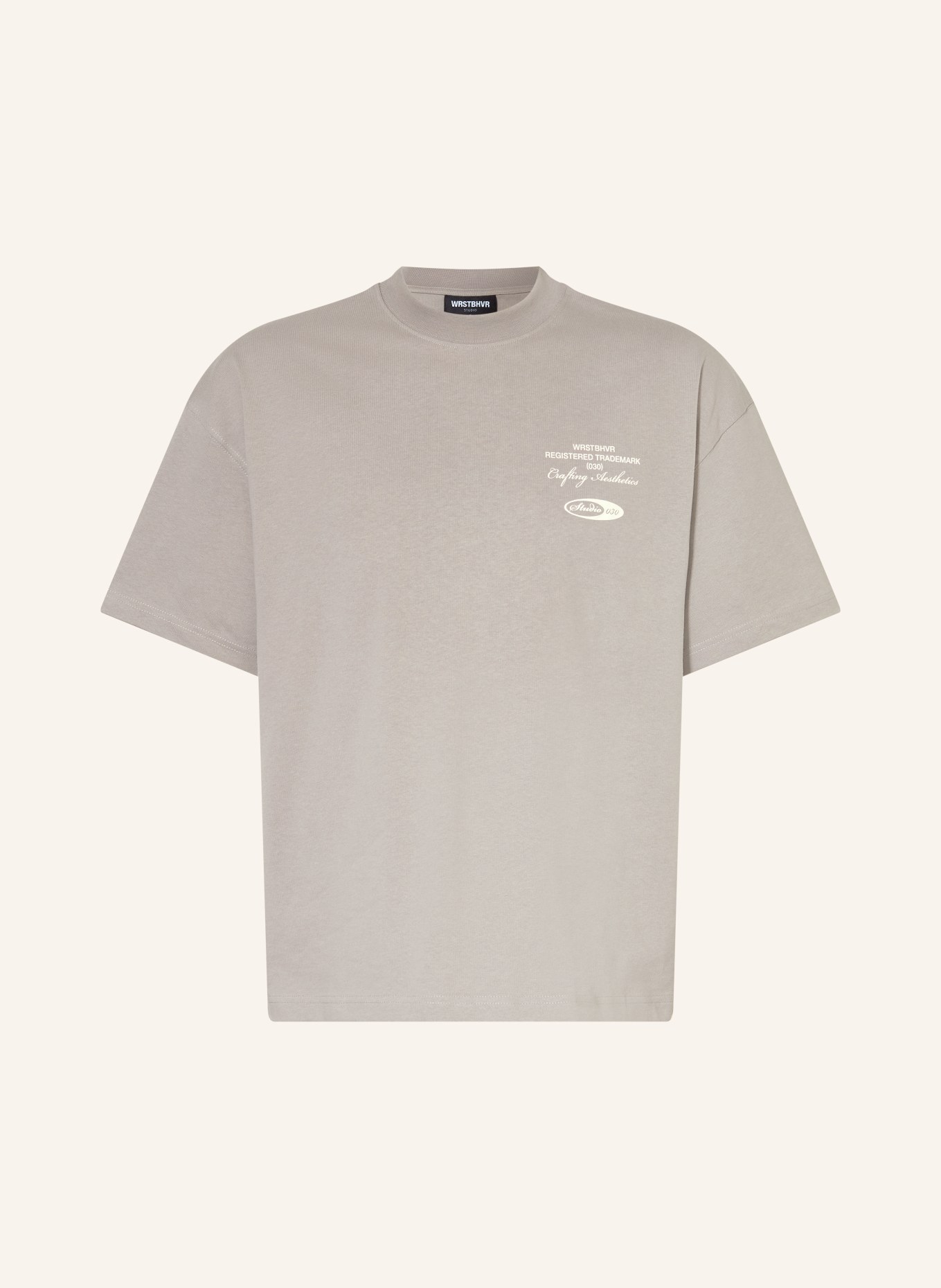 WRSTBHVR T-Shirt STUDIO: GRAU / WEISS