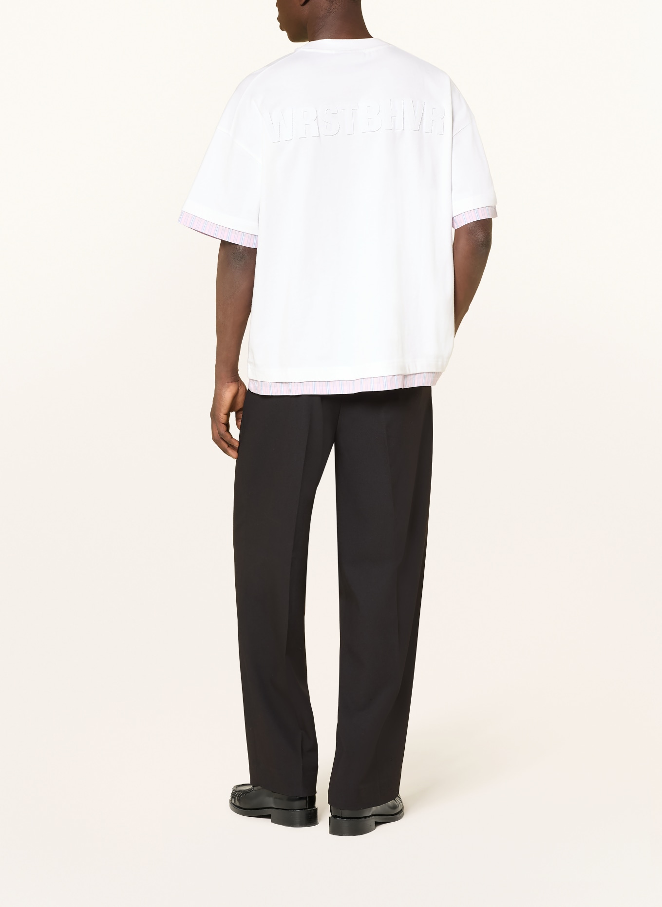 WRSTBHVR T-Shirt WESTO: WEISS / ROSA / HELLBLAU
