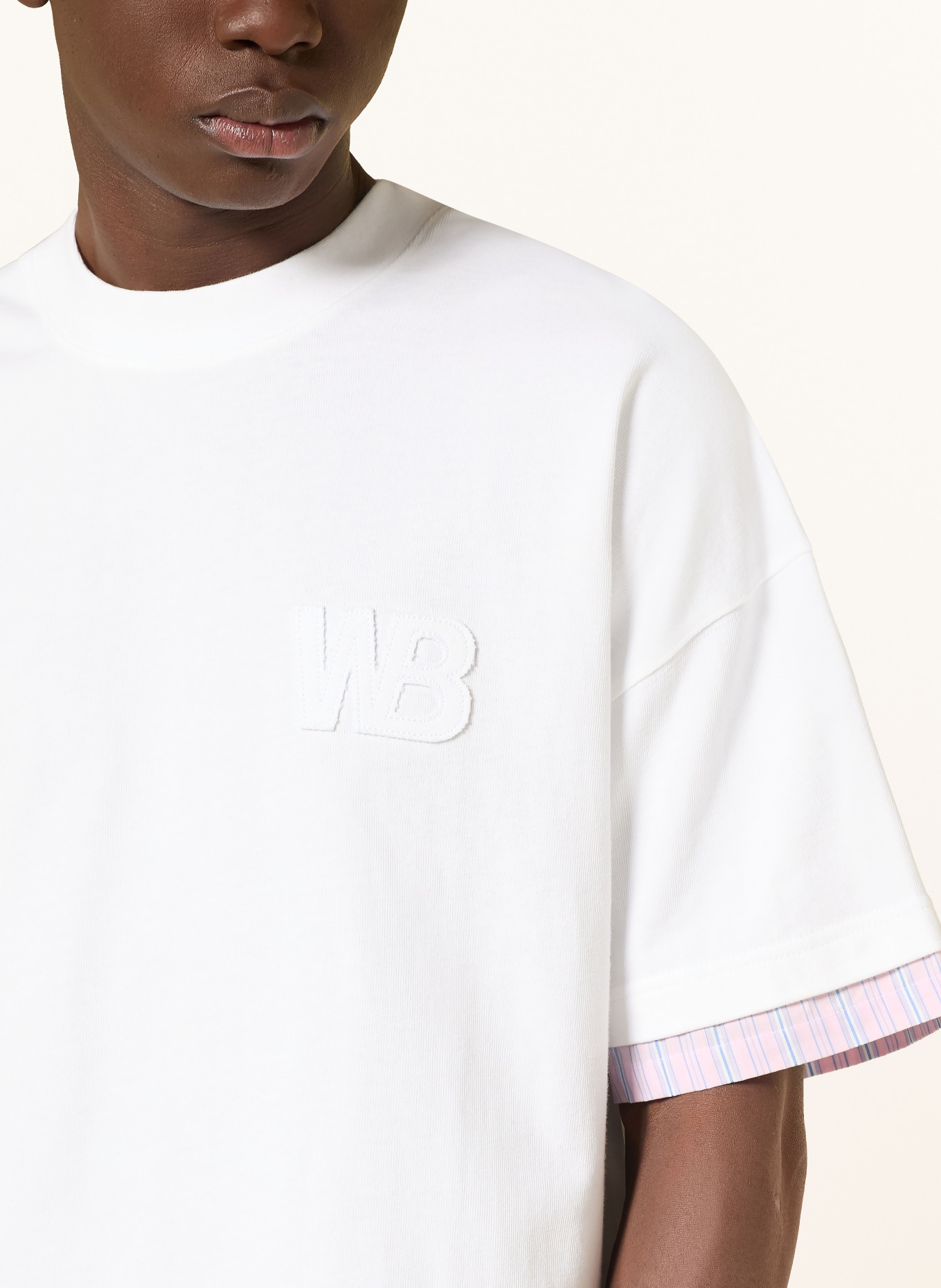 WRSTBHVR T-Shirt WESTO: WEISS / ROSA / HELLBLAU