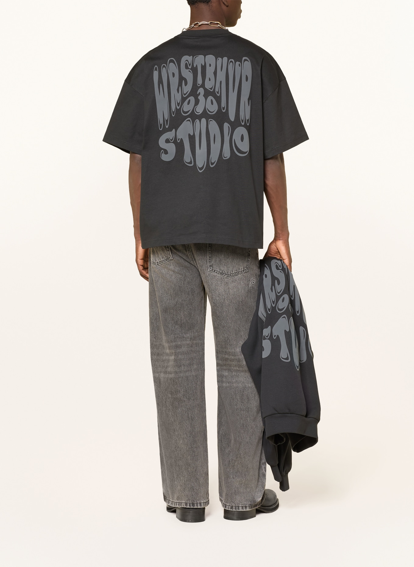 WRSTBHVR Tričko FLYNN: ČERNÁ / ŠEDÁ