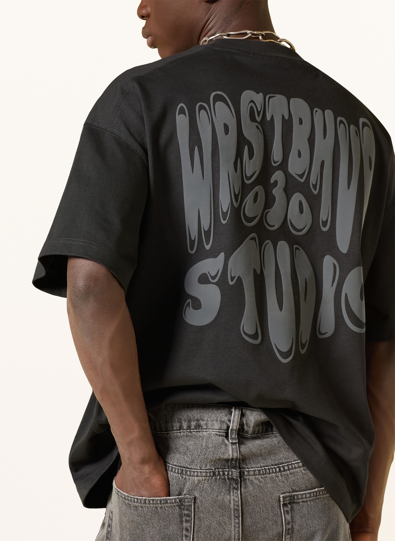 WRSTBHVR Tričko FLYNN: ČERNÁ / ŠEDÁ