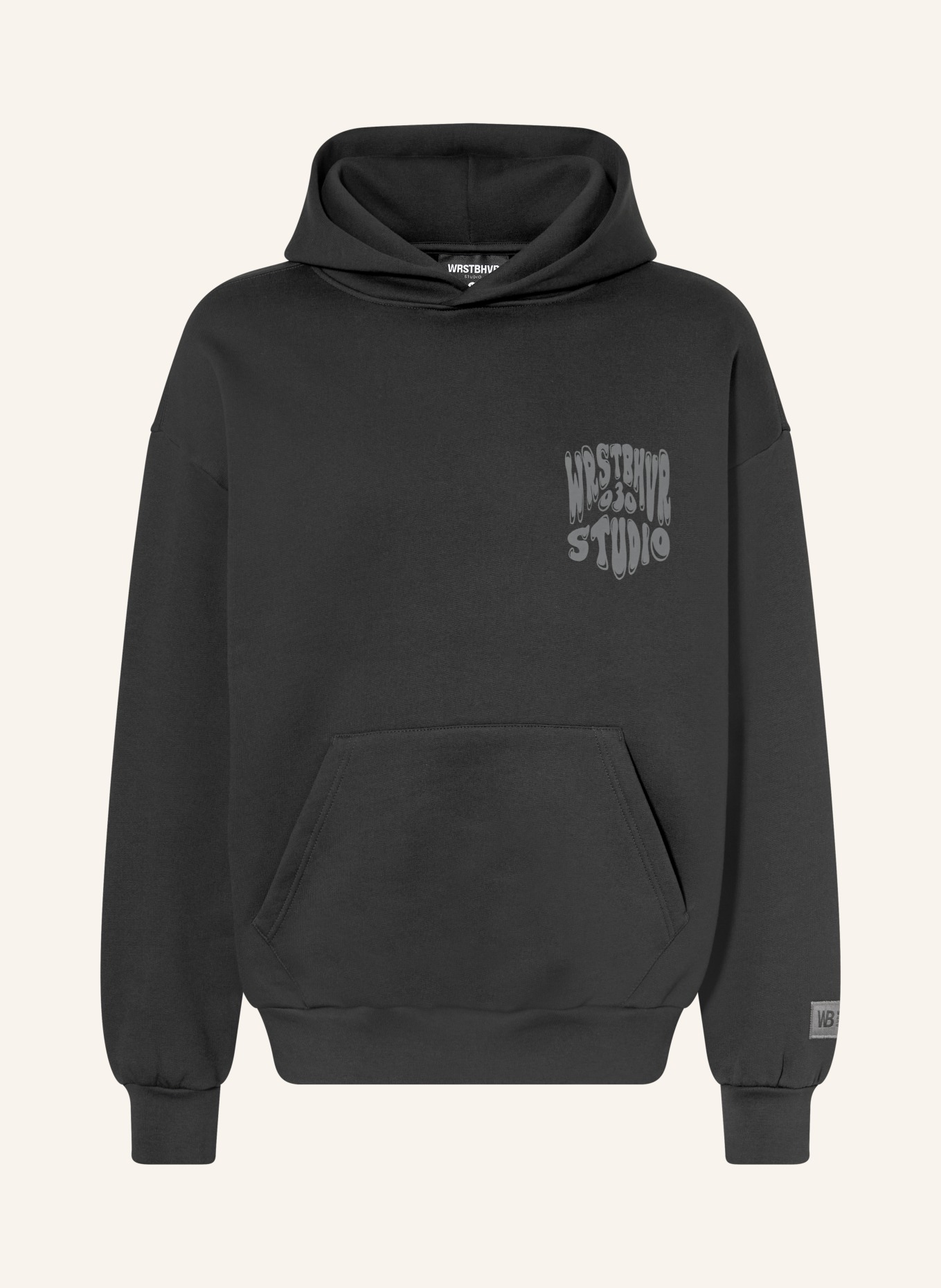 WRSTBHVR Hoodie FLYNN: SCHWARZ / GRAU