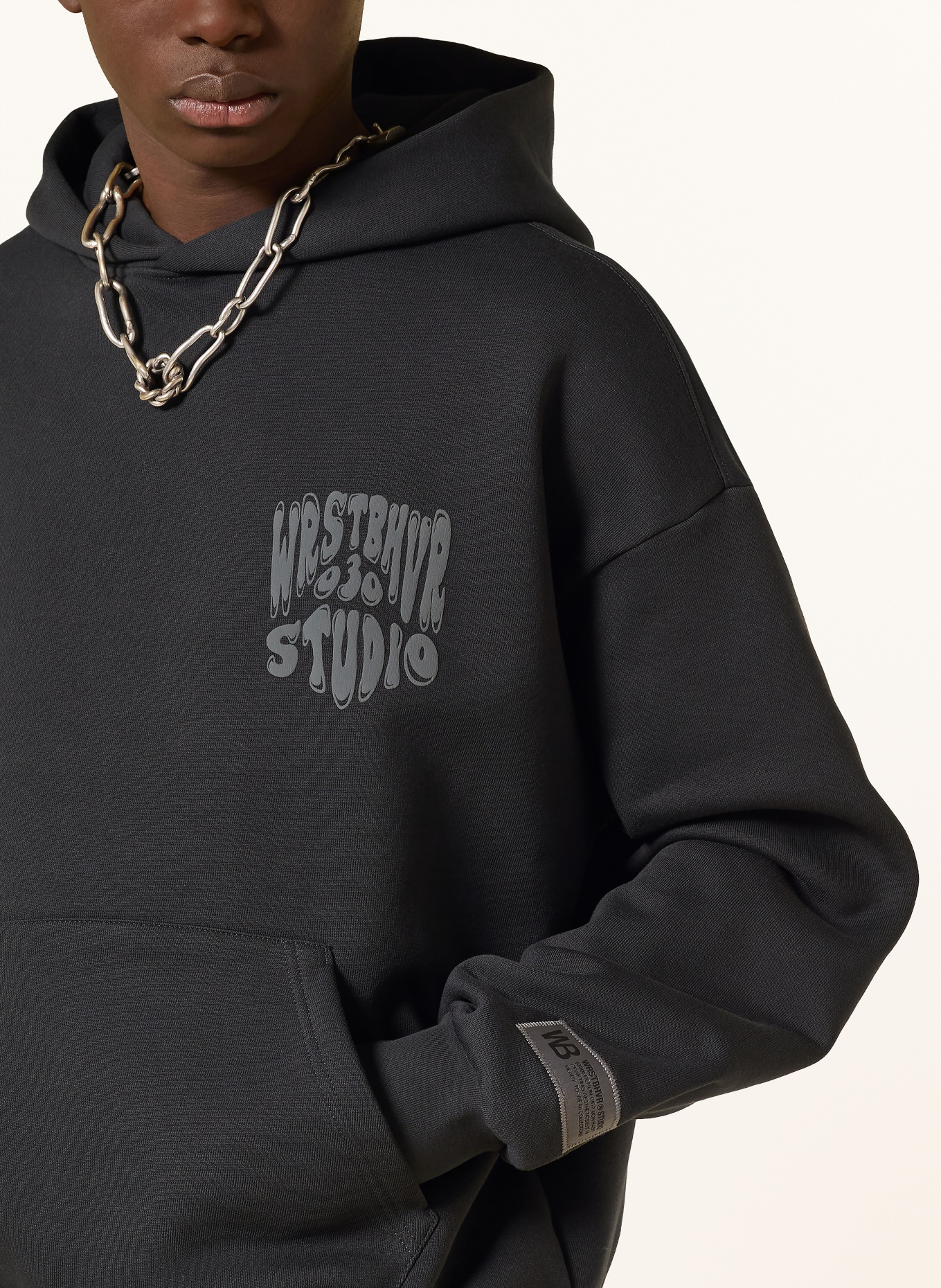 WRSTBHVR Hoodie FLYNN: SCHWARZ / GRAU