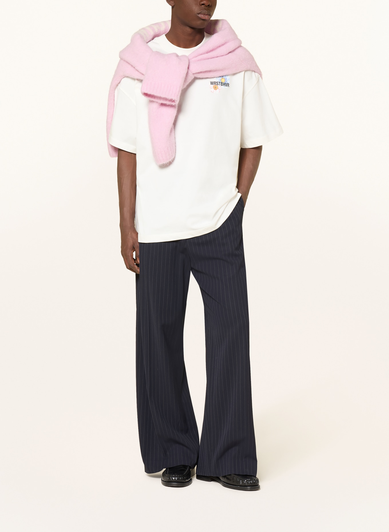 WRSTBHVR Tričko OLIN: BÍLÁ / ORANŽOVÁ / ZELENÁ