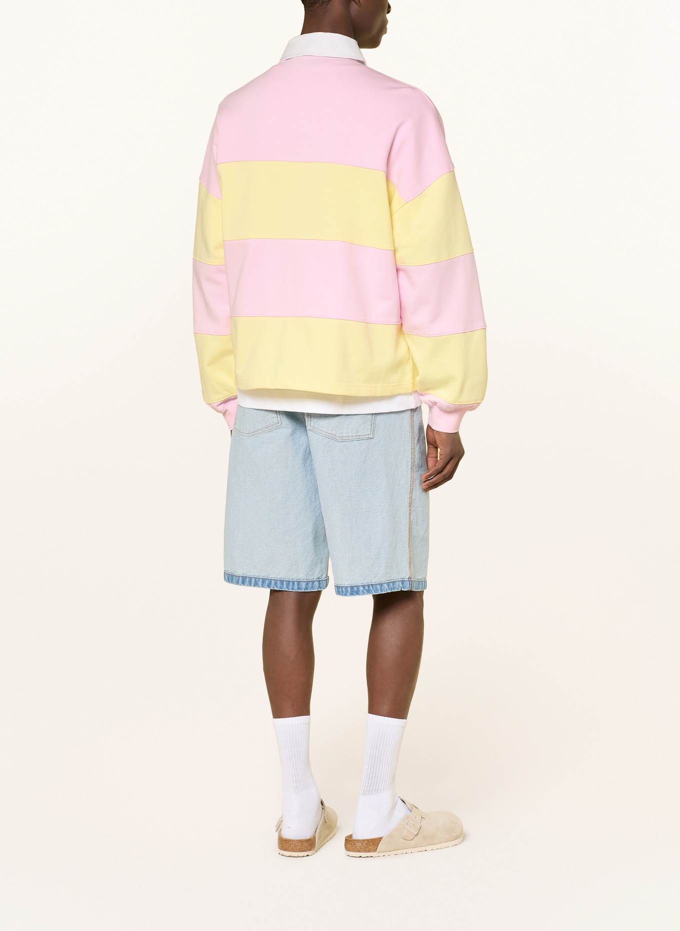 WRSTBHVR Rugbyové tričko GERI: RŮŽOVÁ / ŽLUTÁ