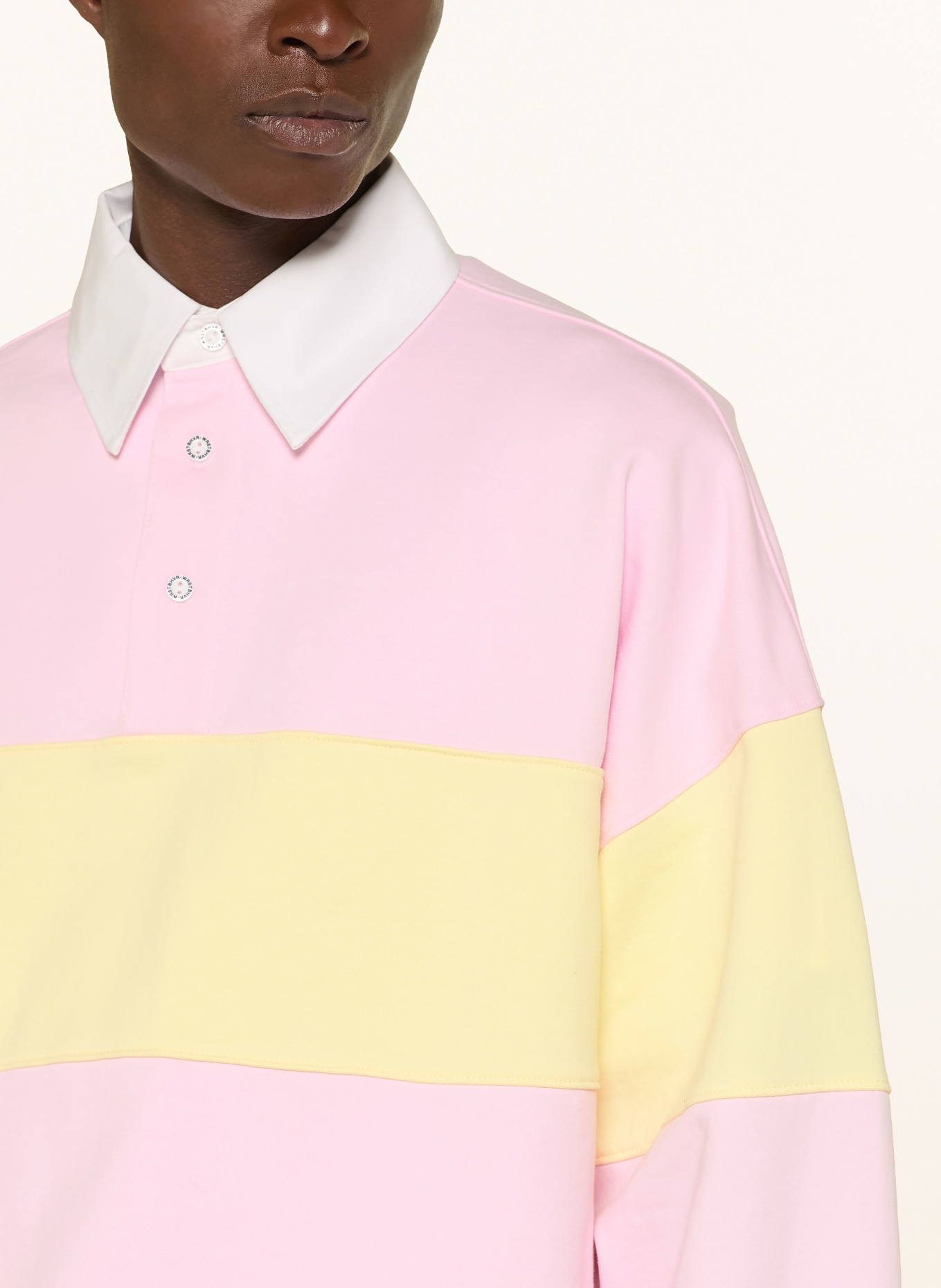 WRSTBHVR Rugbyové tričko GERI: RŮŽOVÁ / ŽLUTÁ